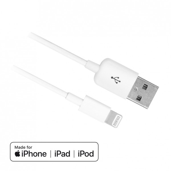 Cable USB 2.0 Ewent Tipo A Macho para Lightning 2 M Blanco