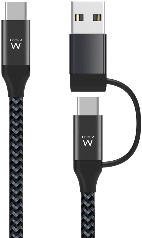 Cable de Carga Ewent EW9918 USB-C 2 em 1