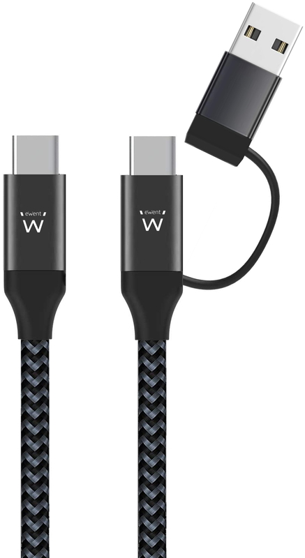 Ewent - Cable de Carga Ewent EW9918 USB-C 2 em 1