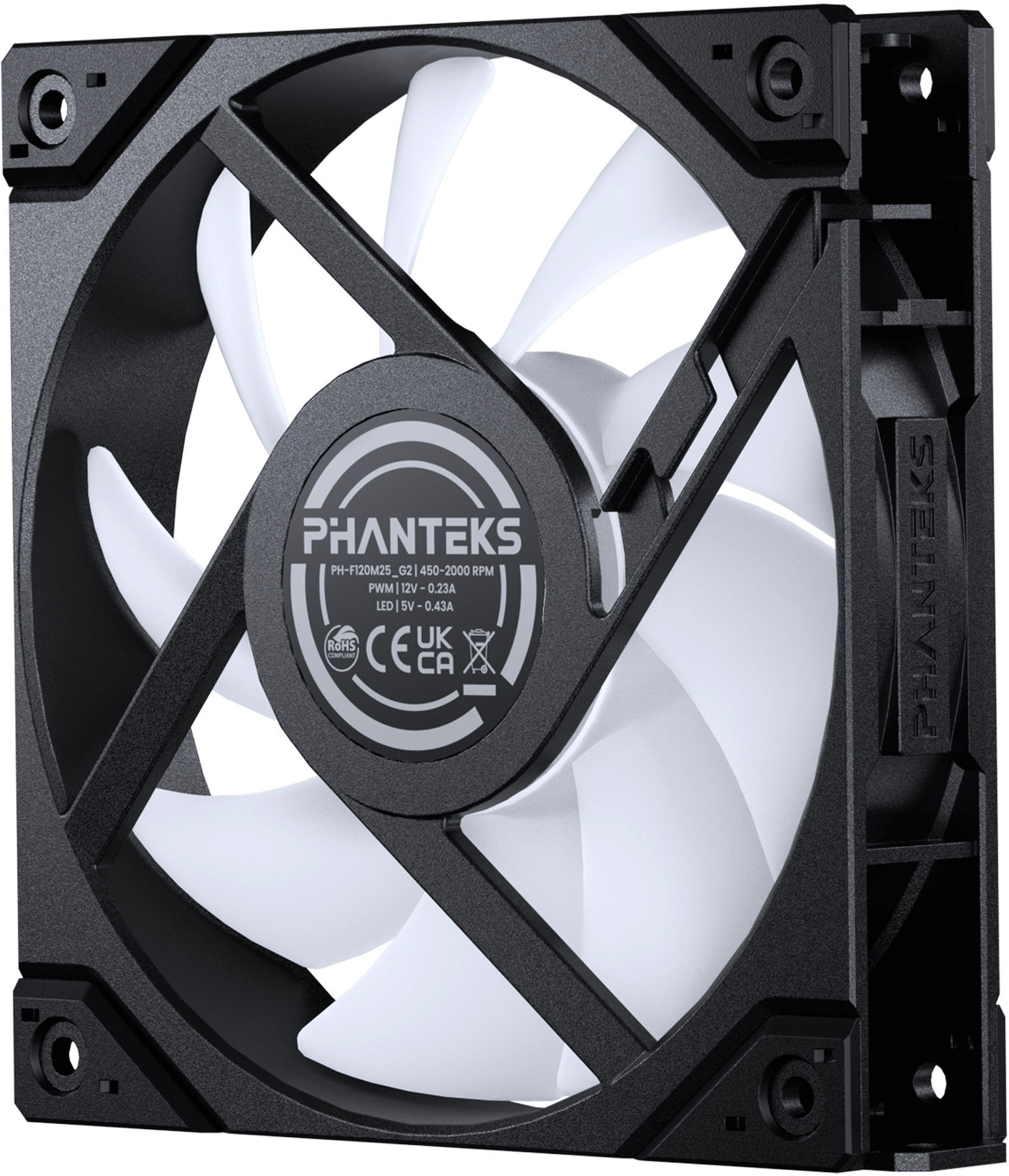 Phanteks - Ventilador Phanteks M25 Gen2 PWM Reverse Airflow D-RGB 120mm Negro