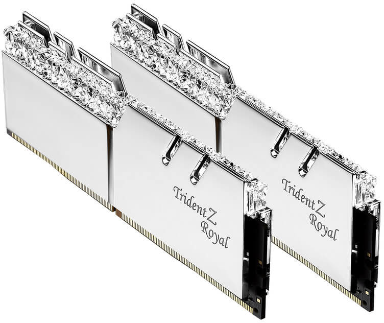 G.Skill - G.Skill Kit 16GB (2 X 8GB) DDR4 3200MHz Trident Z Royal RGB Silver CL16