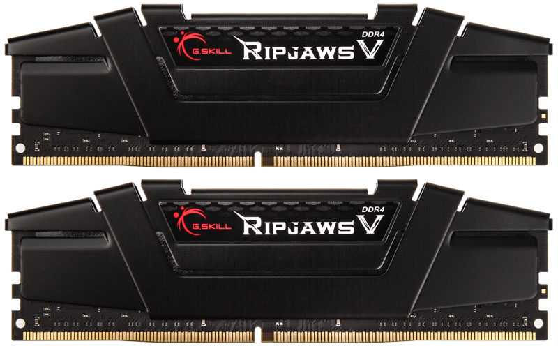 G.Skill - G.Skill Kit 16GB (2 x 8GB) DDR4 3200MHz Ripjaws V Black Ver. B CL16