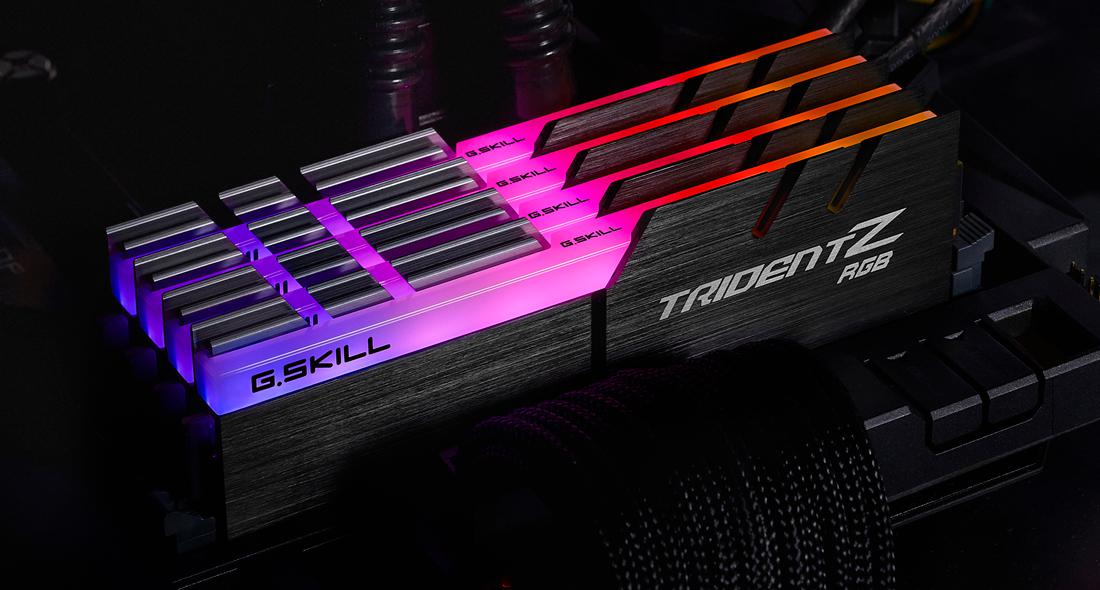 G.Skill - G.Skill Kit 64GB (4 x 16GB) DDR4 3600MHz Trident Z RGB CL14 Black