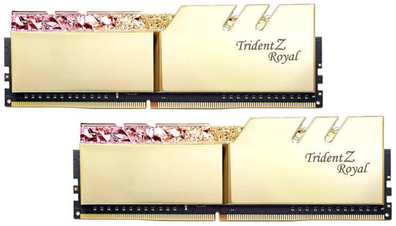 G.Skill - G.Skill Kit 16GB (2 X 8GB) DDR4 3600MHz Trident Z Royal RGB Gold CL18