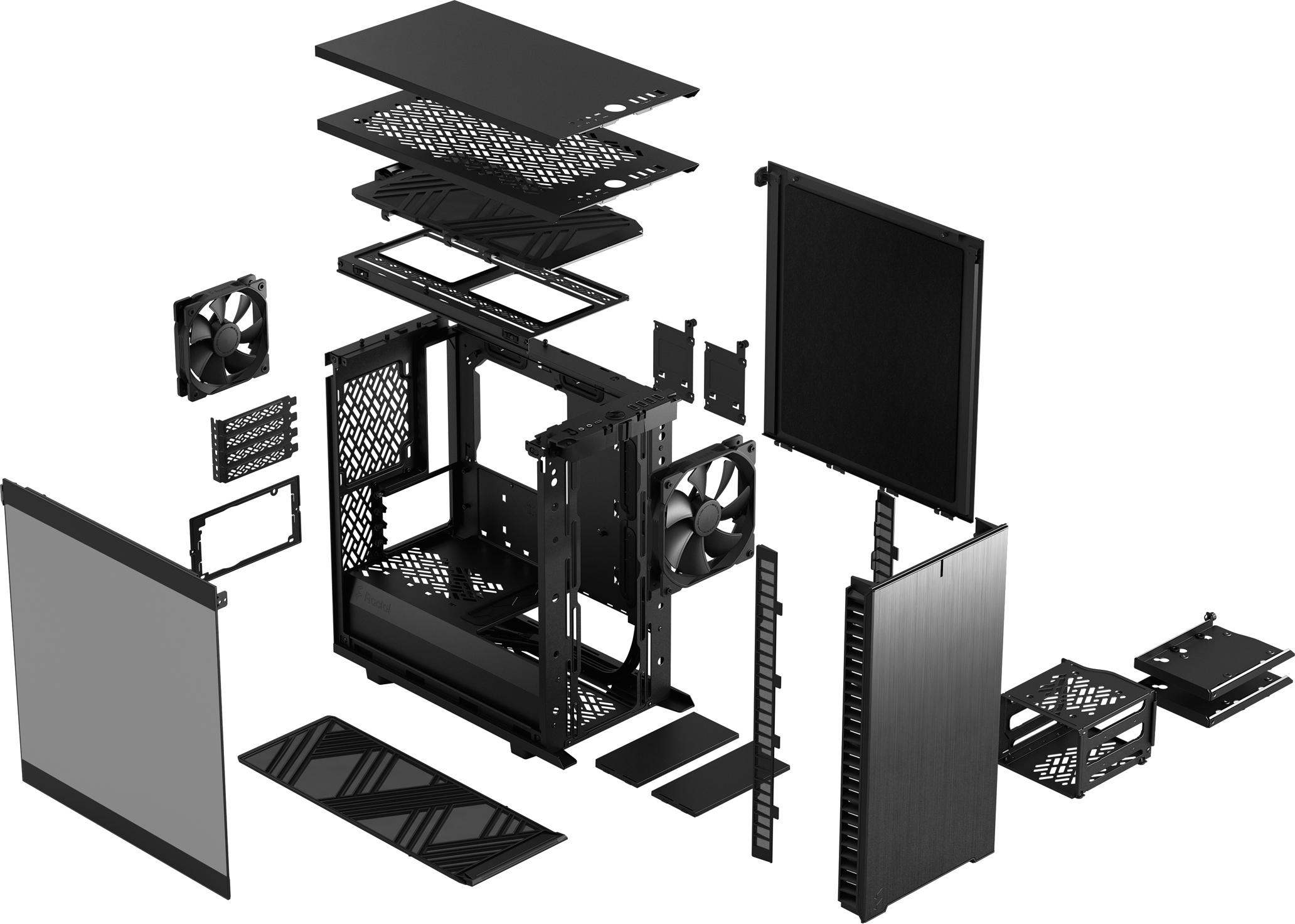 Fractal Design - Torre Micro-ATX Fractal Design Define 7 Mini Black TG Light Tint