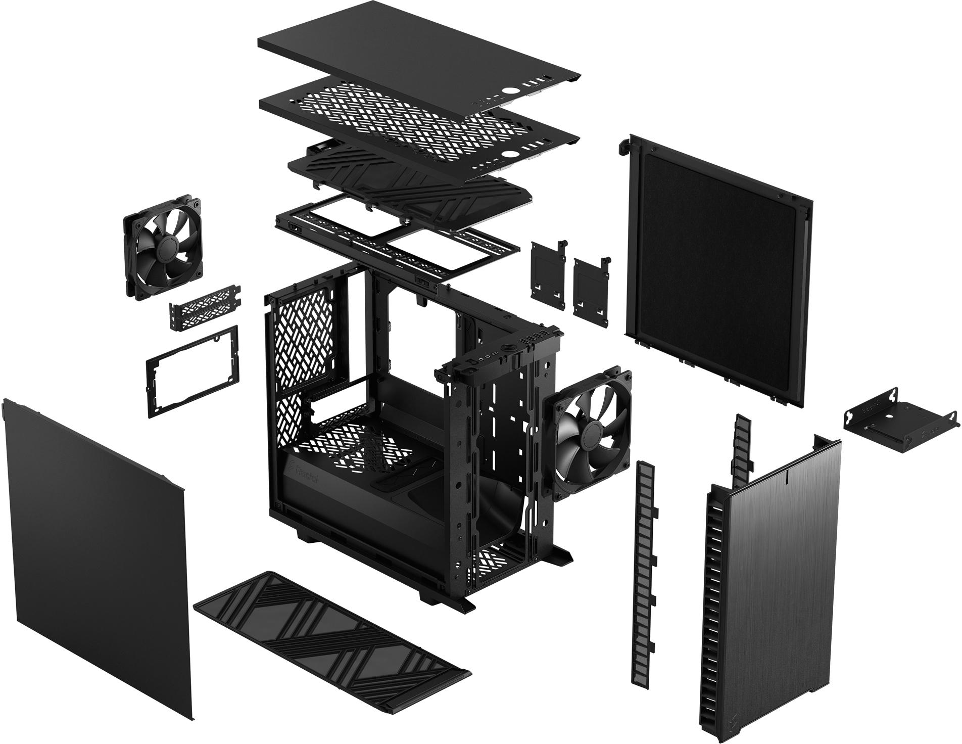 Fractal Design - Torre Mini-ITX Fractal Design Define 7 Nano Black Solid