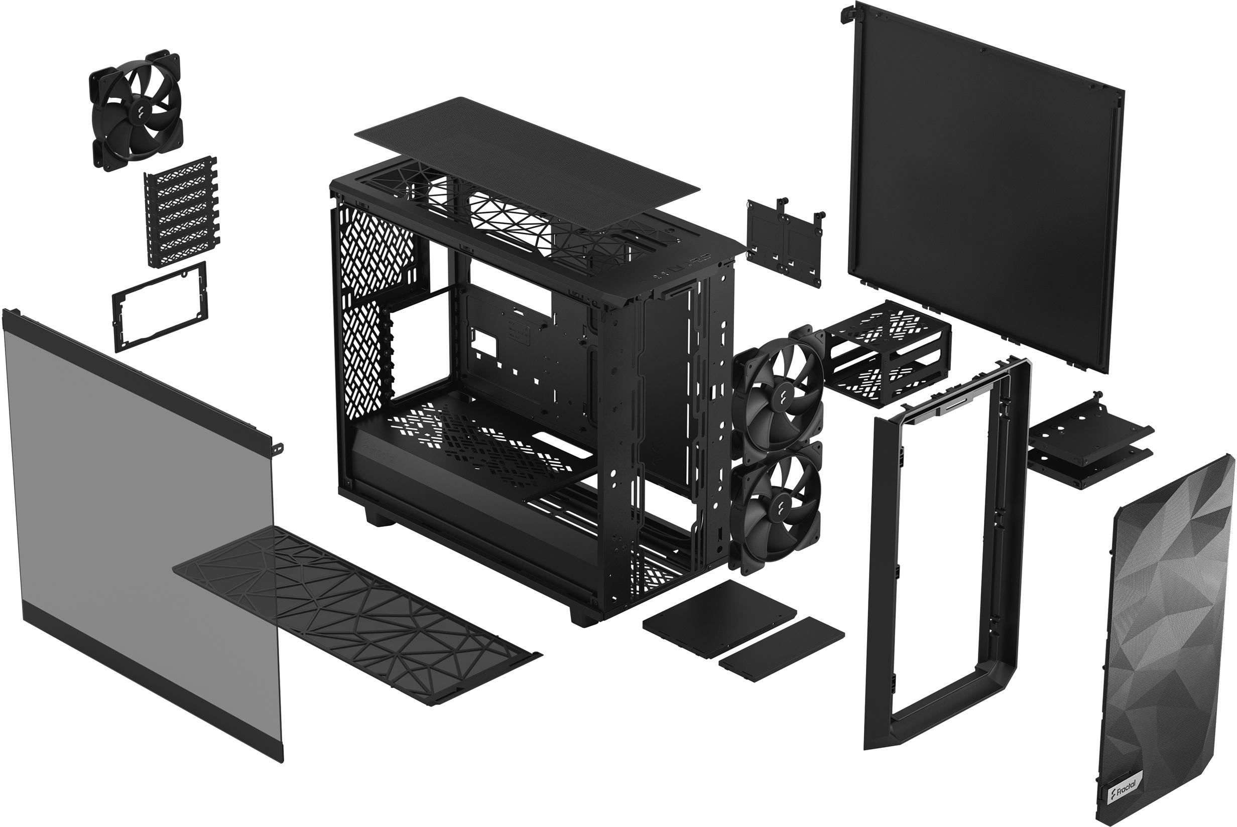 Fractal Design - Torre E-ATX Fractal Design Meshify 2 Lite Black TG Light Tint