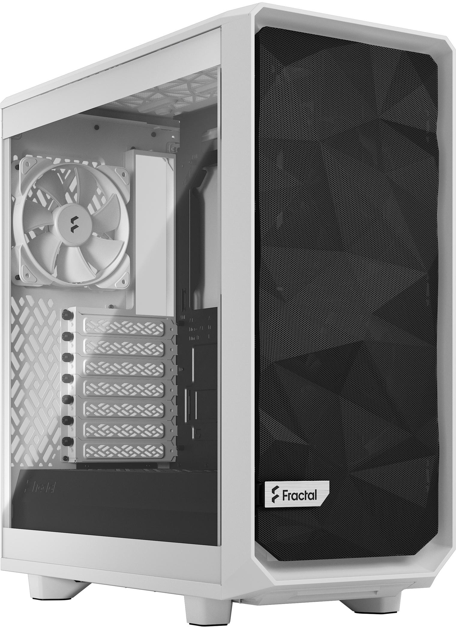 Fractal Design - Torre ATX Fractal Design Meshify 2 Compact Lite White TG Clear