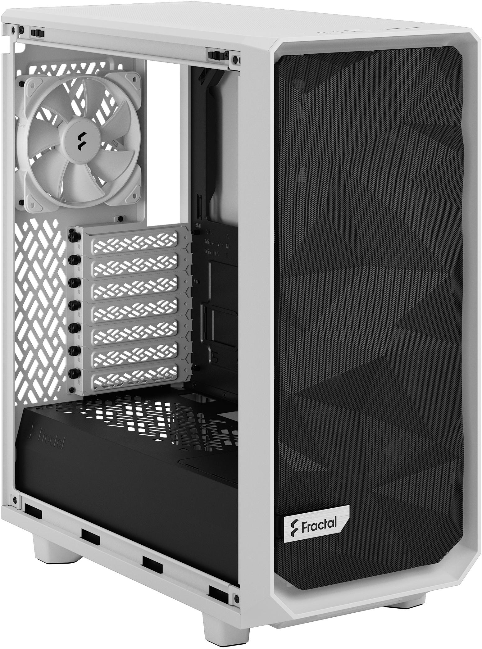 Fractal Design - Torre ATX Fractal Design Meshify 2 Compact Lite White TG Clear