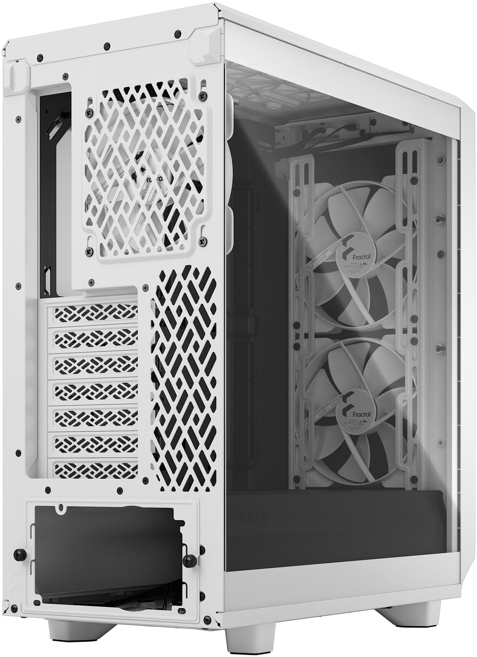 Fractal Design - Torre ATX Fractal Design Meshify 2 Compact Lite White TG Clear