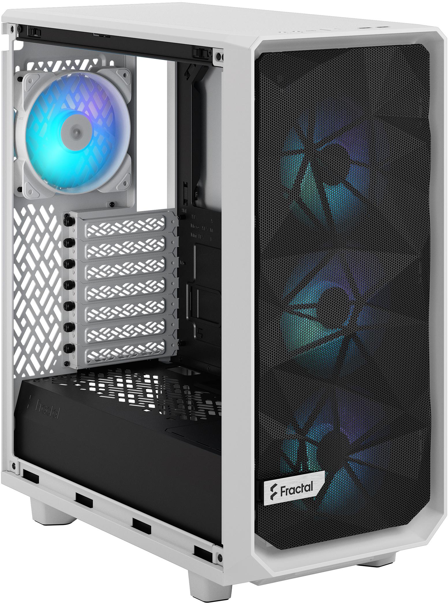 Fractal Design - Torre ATX Fractal Design Meshify 2 Compact RGB White TG Clear Tint