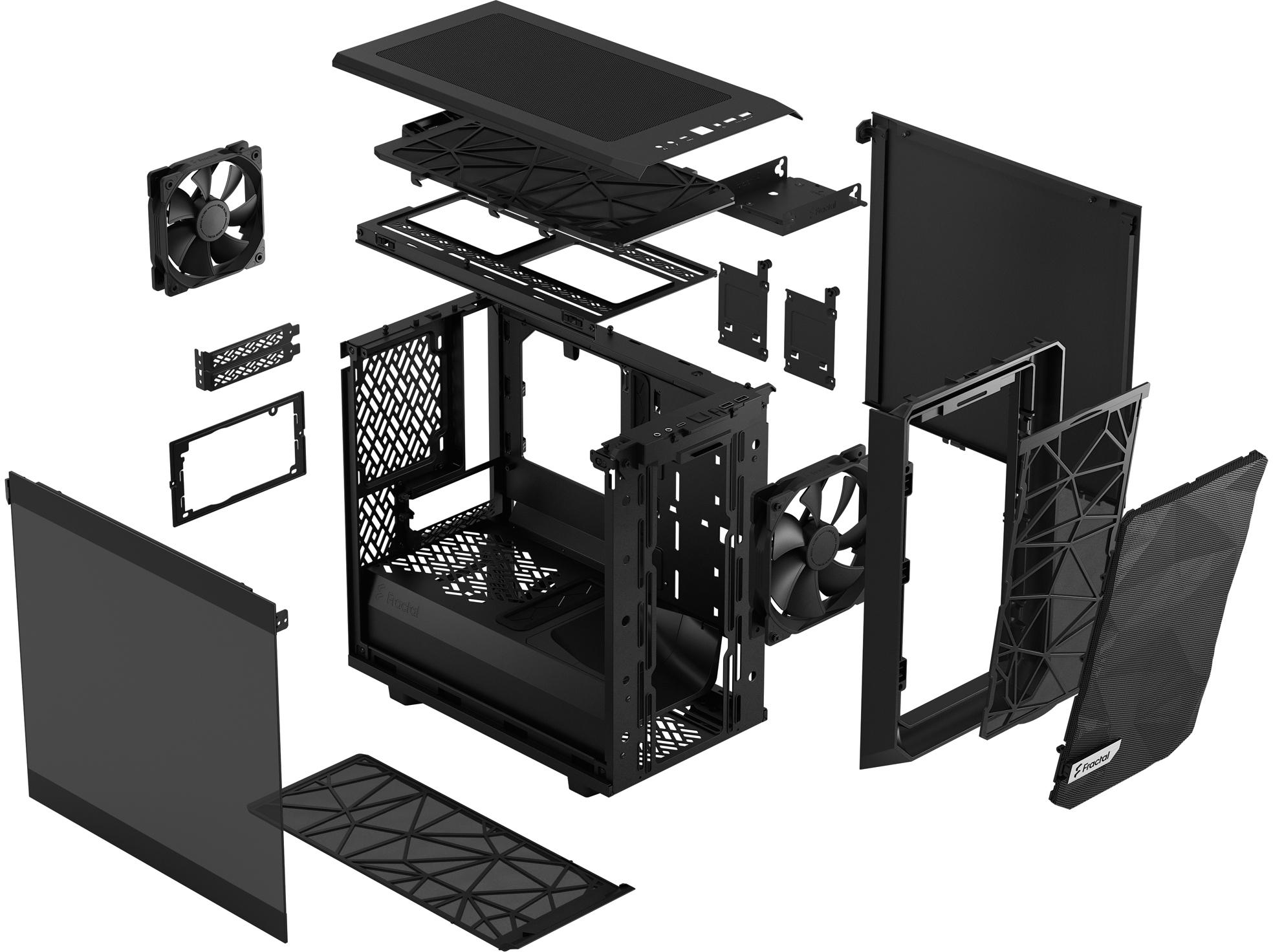 Fractal Design - Torre Mini-ITX Fractal Design Meshify 2 Nano Black TG Dark Tint