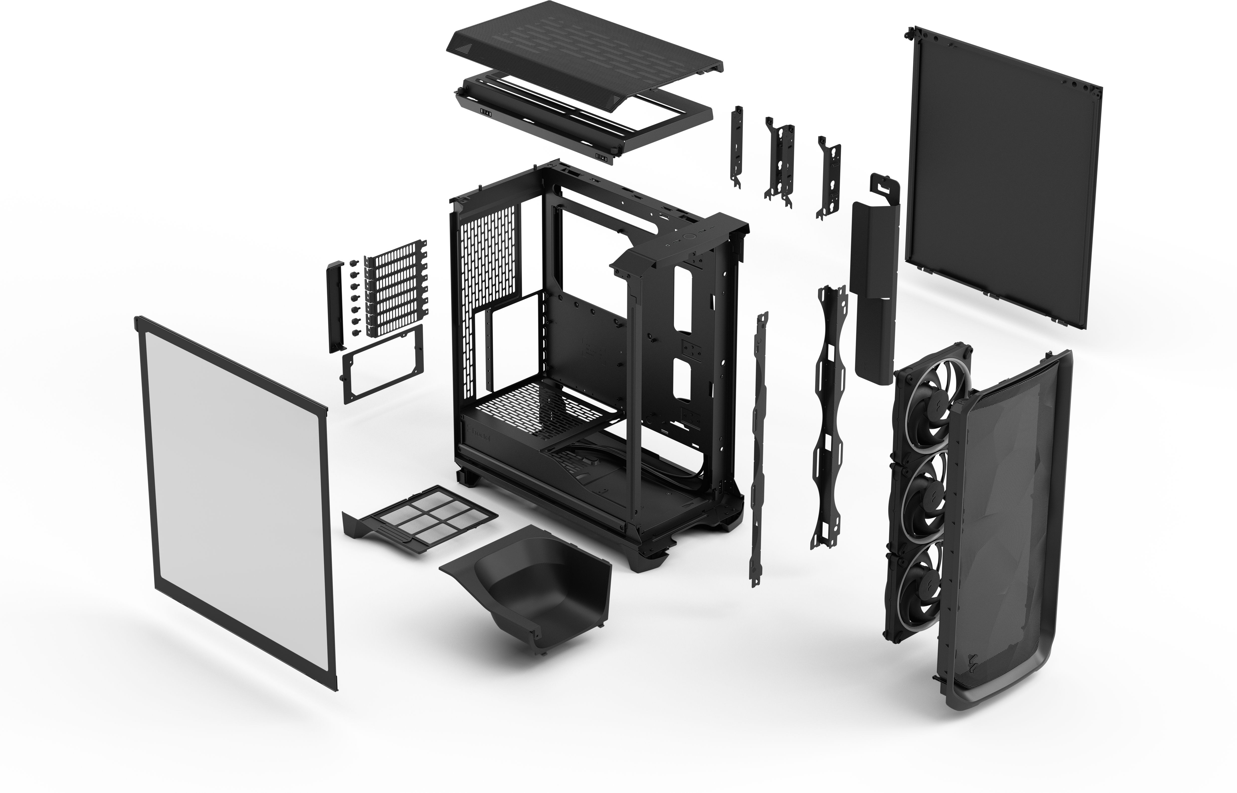 Fractal Design - Torre E-ATX Fractal Design Meshify 3 Negra RGB TG Light Tint