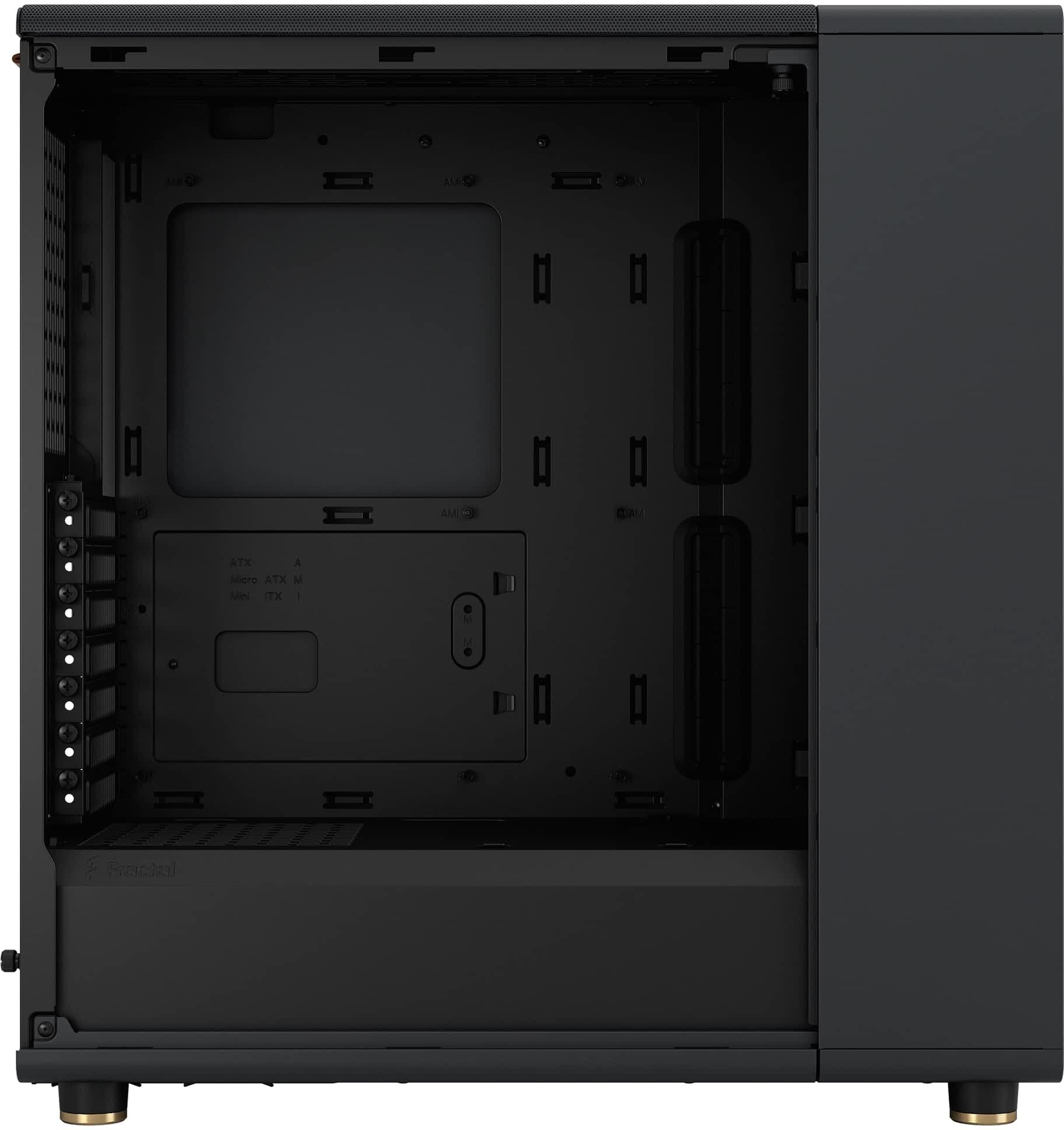 Fractal Design - Torre ATX Fractal North Black Carbon Cristal Templado