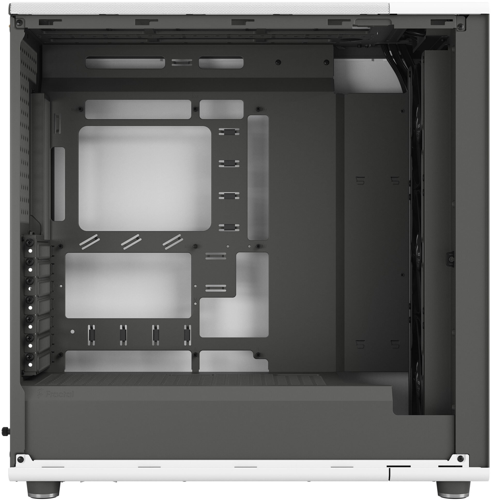 Fractal Design - Torre E-ATX Fractal Design North XL Chalk White TG Clear Reverse Connector