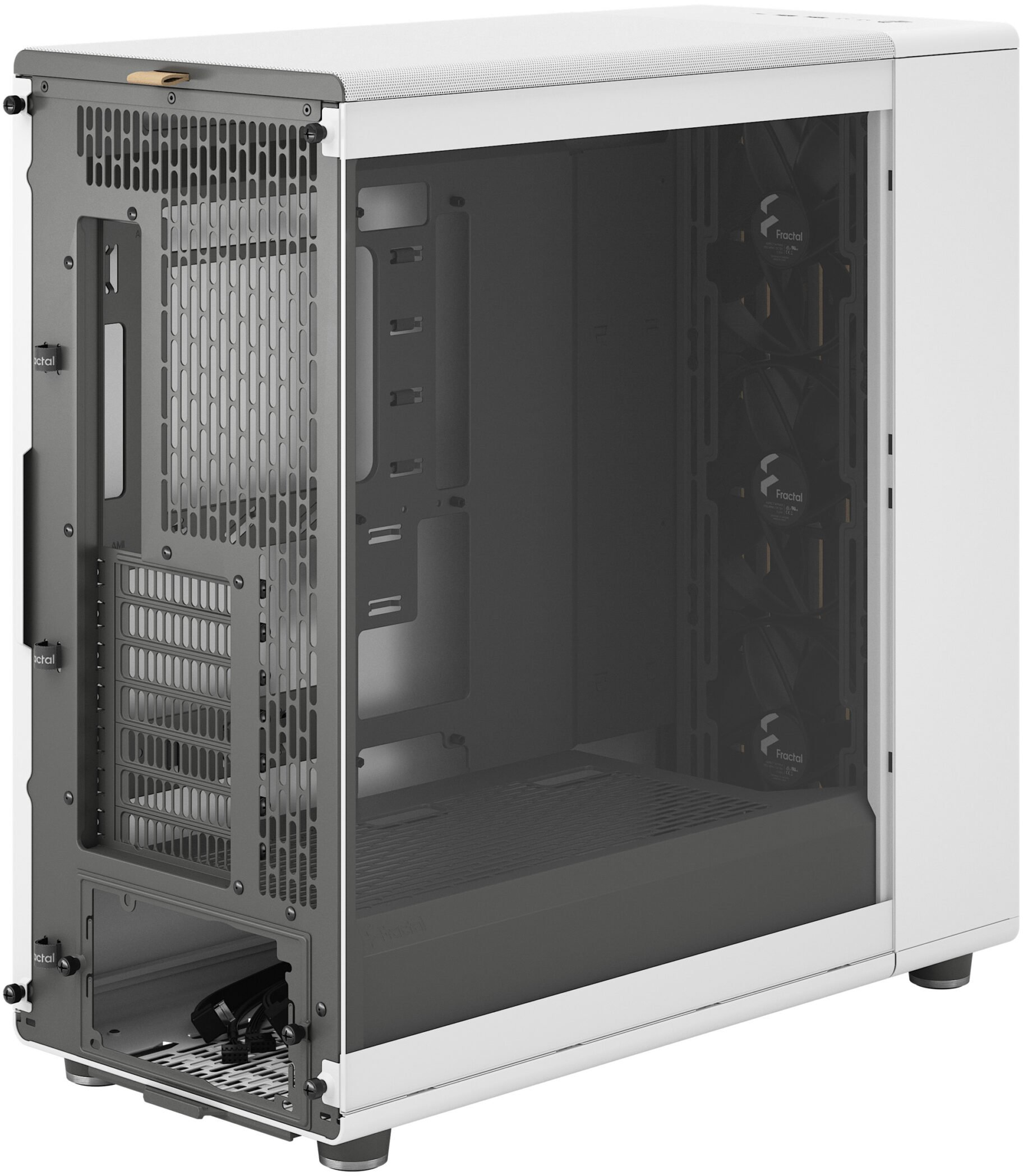 Fractal Design - Torre E-ATX Fractal Design North XL Chalk White TG Clear Reverse Connector