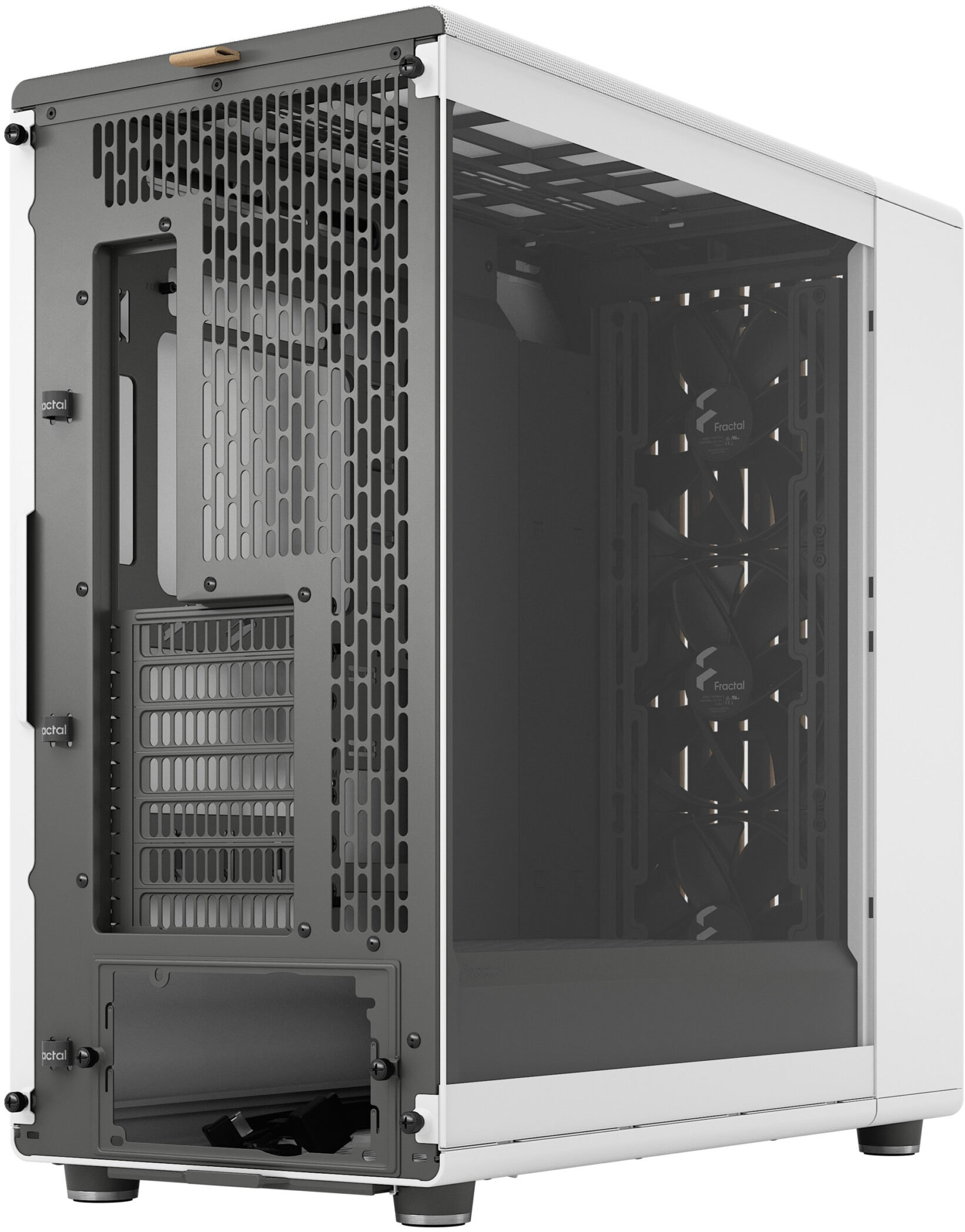 Fractal Design - Torre E-ATX Fractal Design North XL Chalk White TG Clear Reverse Connector