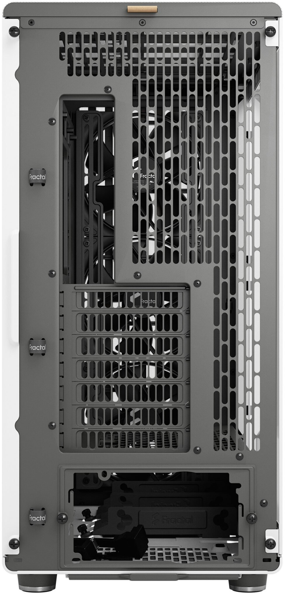 Fractal Design - Torre E-ATX Fractal Design North XL Chalk White TG Clear Reverse Connector