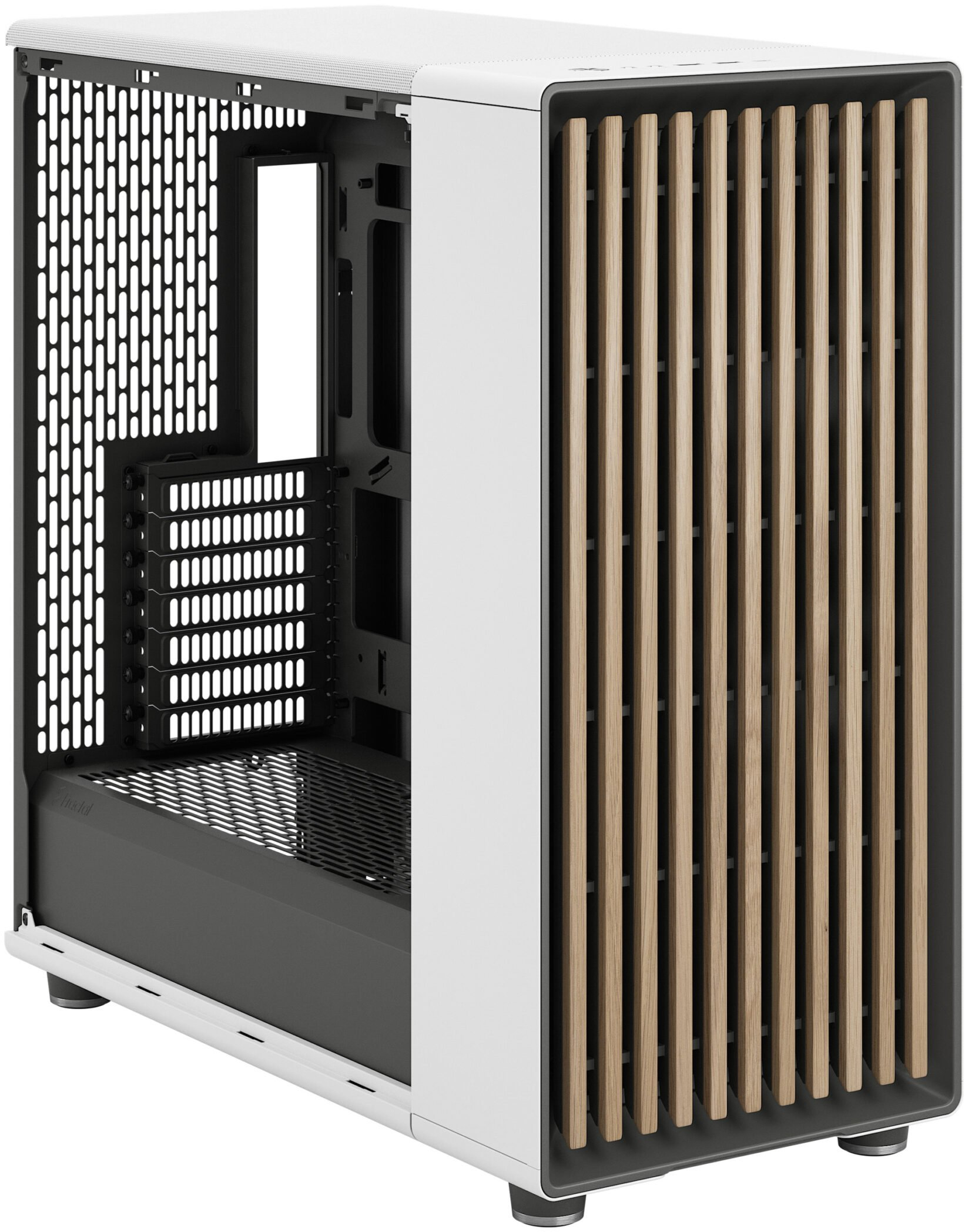 Fractal Design - Torre E-ATX Fractal Design North XL Chalk White TG Clear Reverse Connector