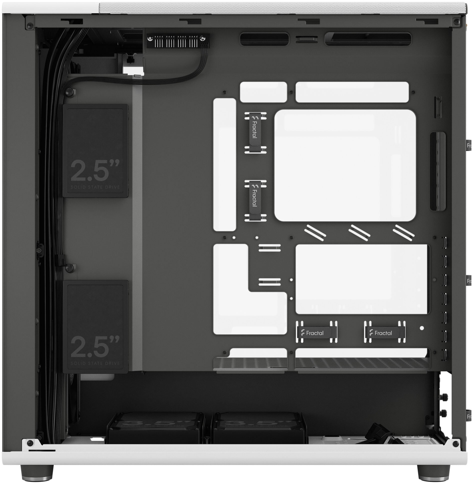 Fractal Design - Torre E-ATX Fractal Design North XL Chalk White TG Clear Reverse Connector