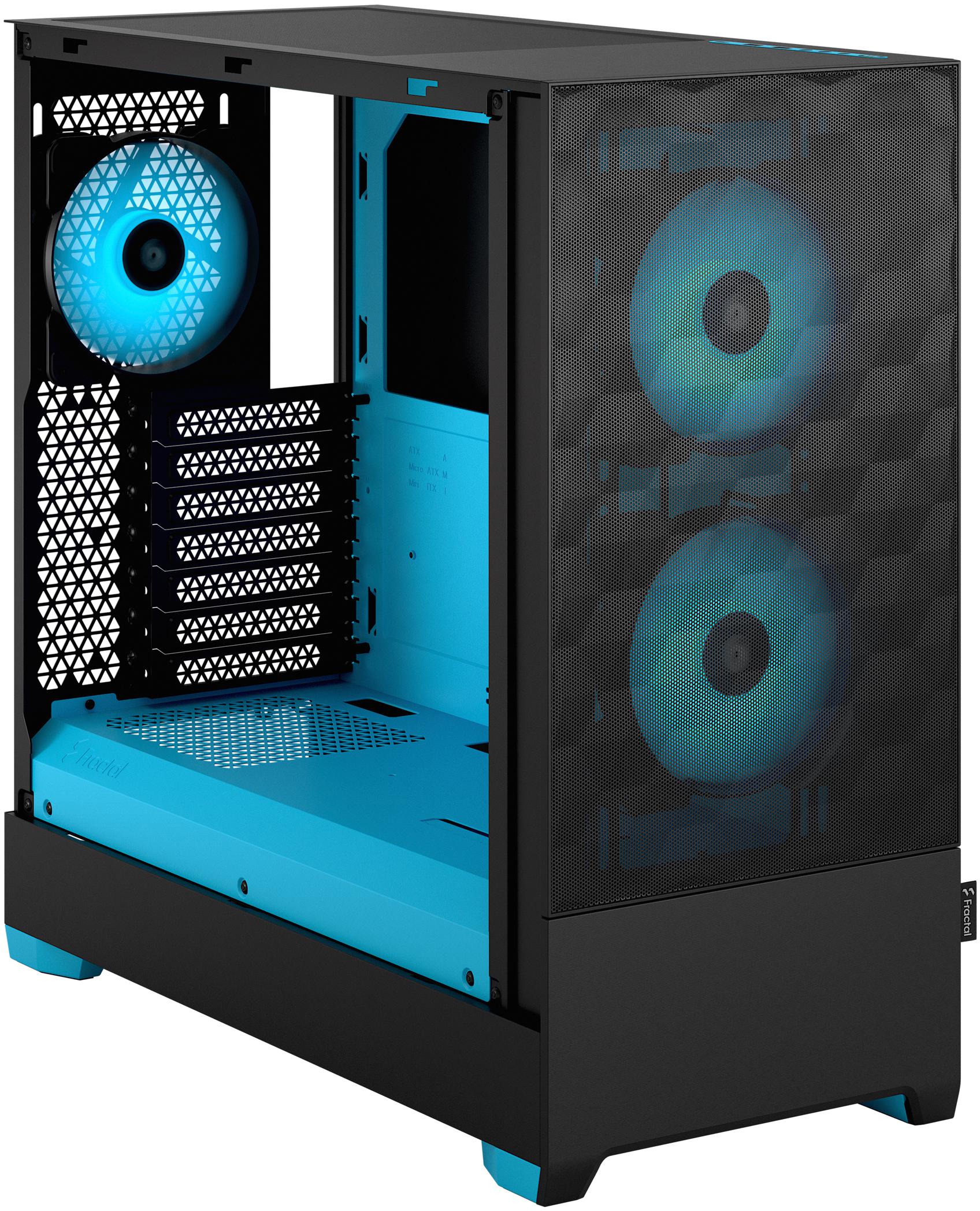 Fractal Design - Torre ATX Fractal Design Pop Air RGB Cyan Core TG Clear Tint