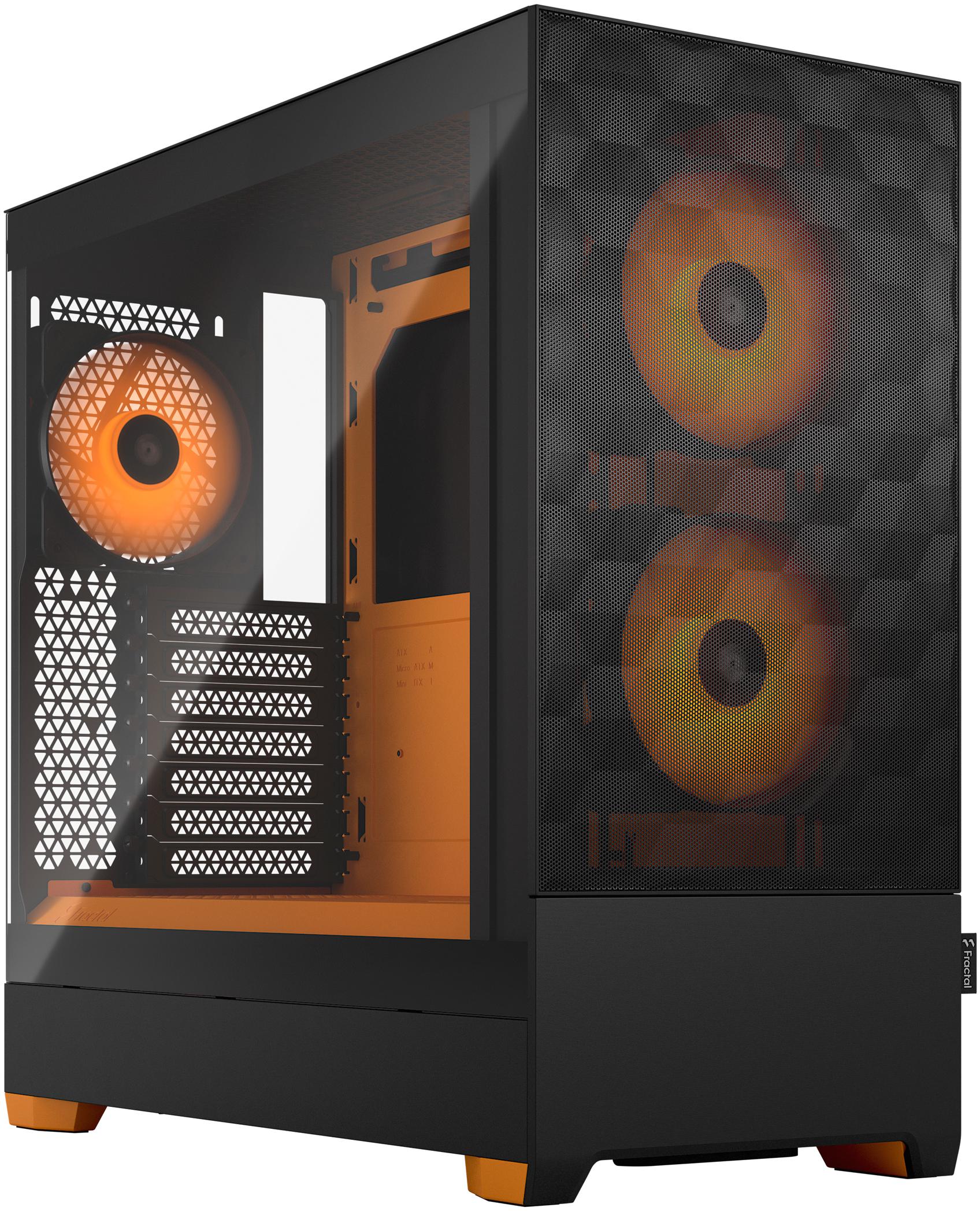 Torre ATX Fractal Design Pop Air RGB Orange Core TG Clear Tint