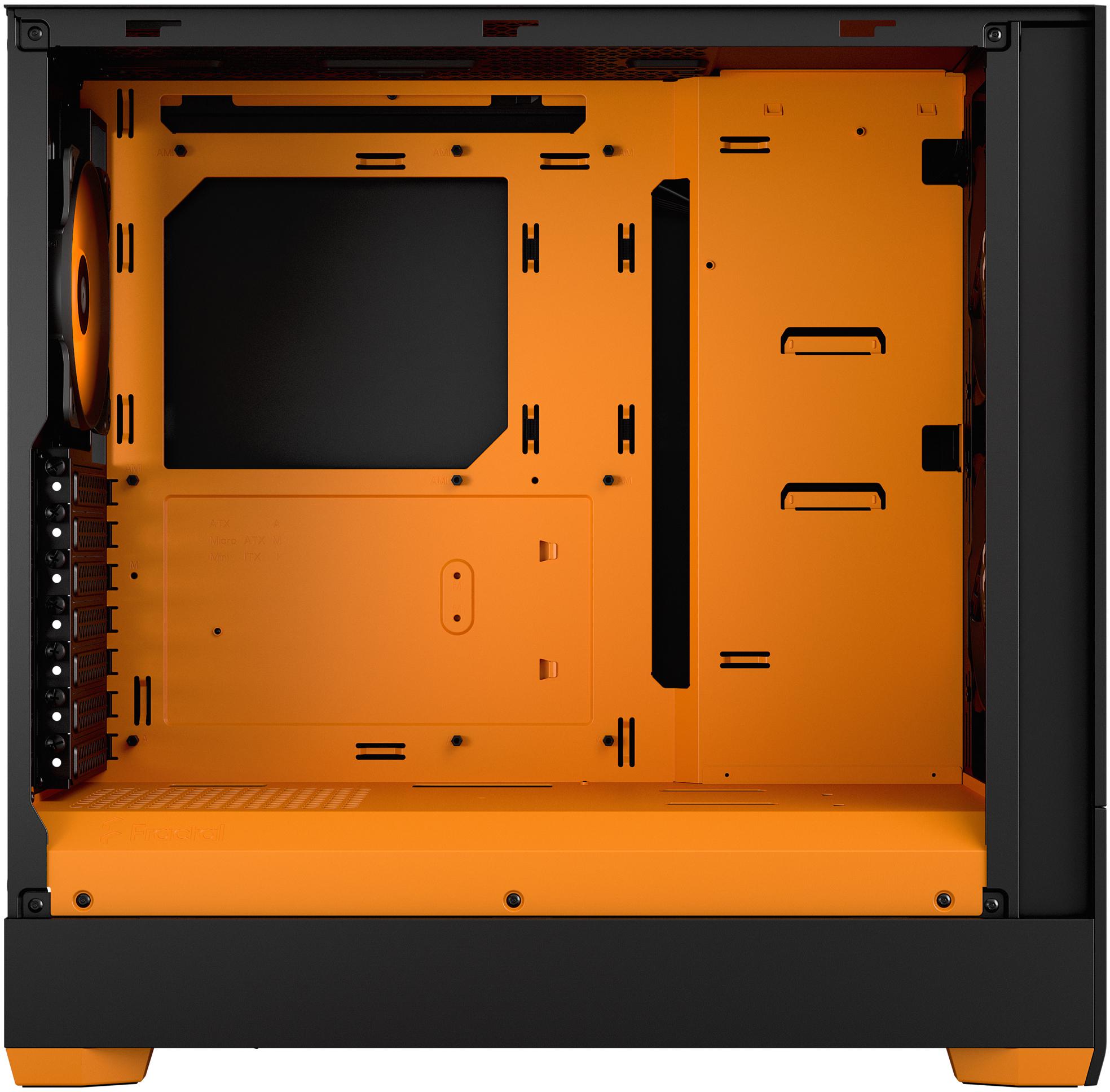 Fractal Design - Torre ATX Fractal Design Pop Air RGB Orange Core TG Clear Tint