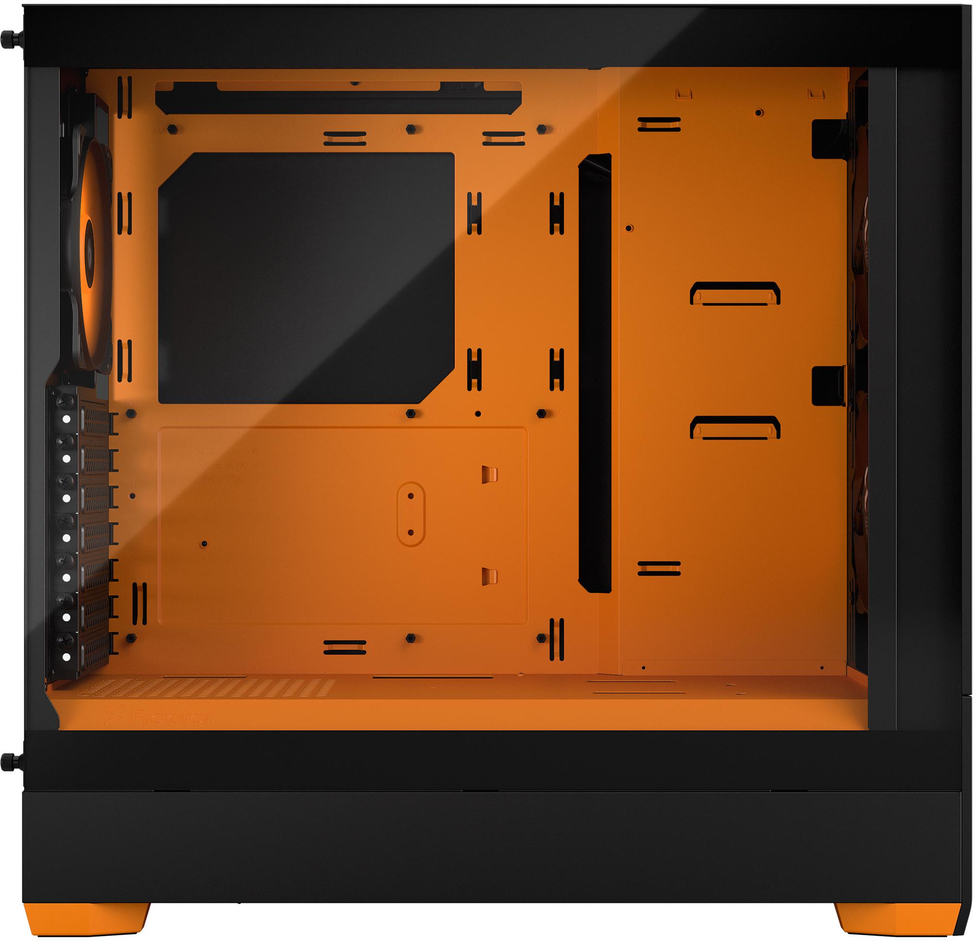 Fractal Design - Torre ATX Fractal Design Pop Air RGB Orange Core TG Clear Tint