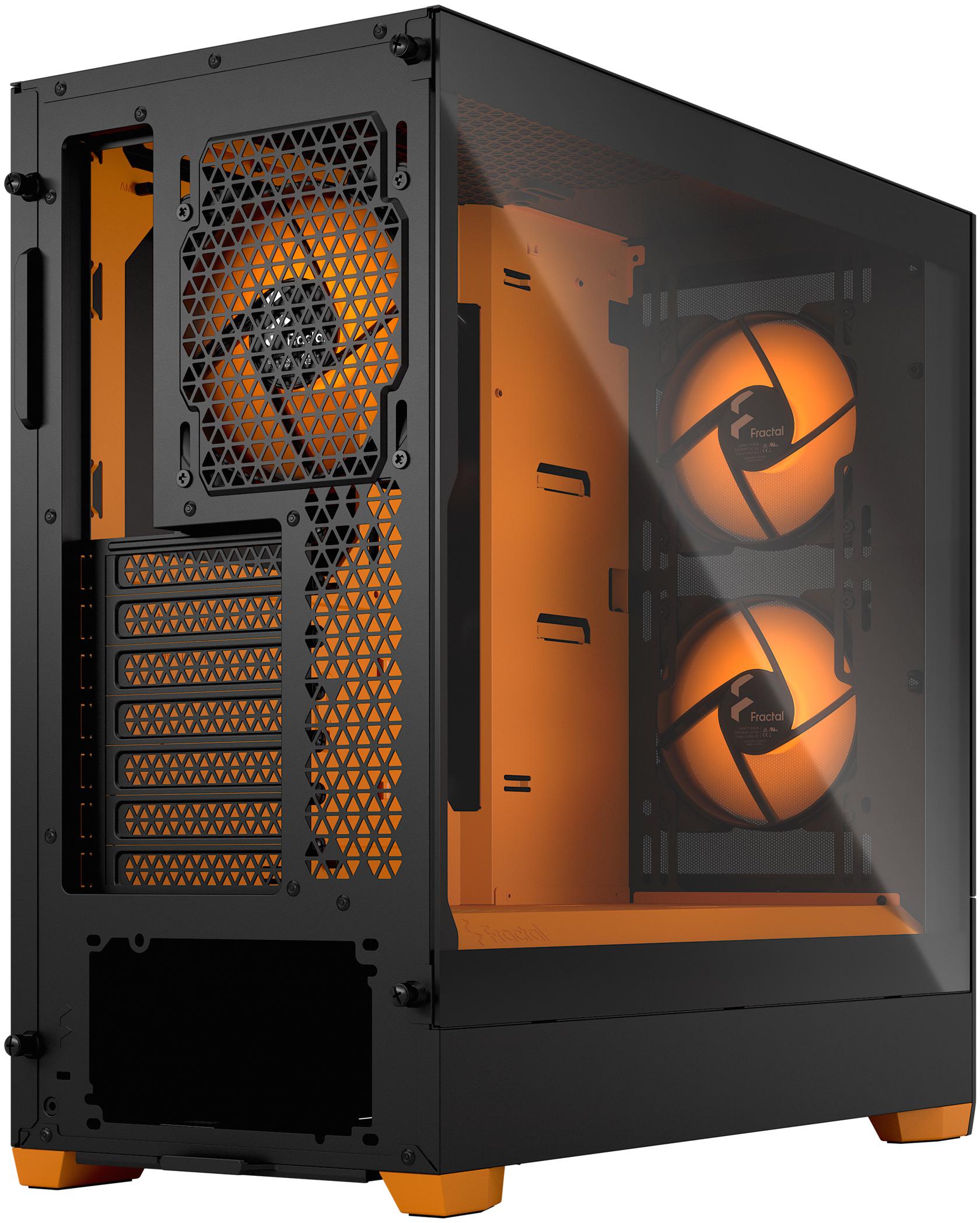 Fractal Design - Torre ATX Fractal Design Pop Air RGB Orange Core TG Clear Tint