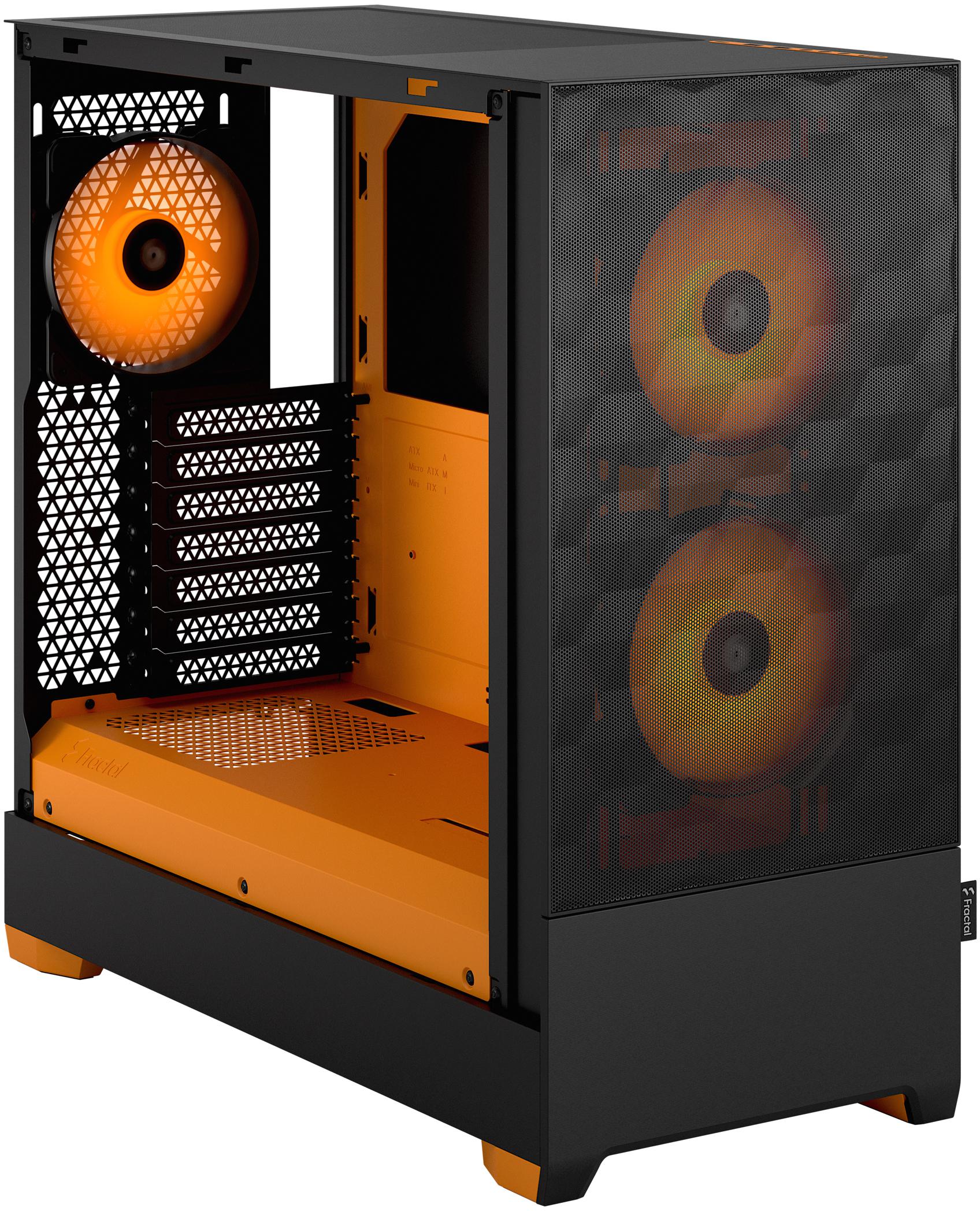 Fractal Design - Torre ATX Fractal Design Pop Air RGB Orange Core TG Clear Tint