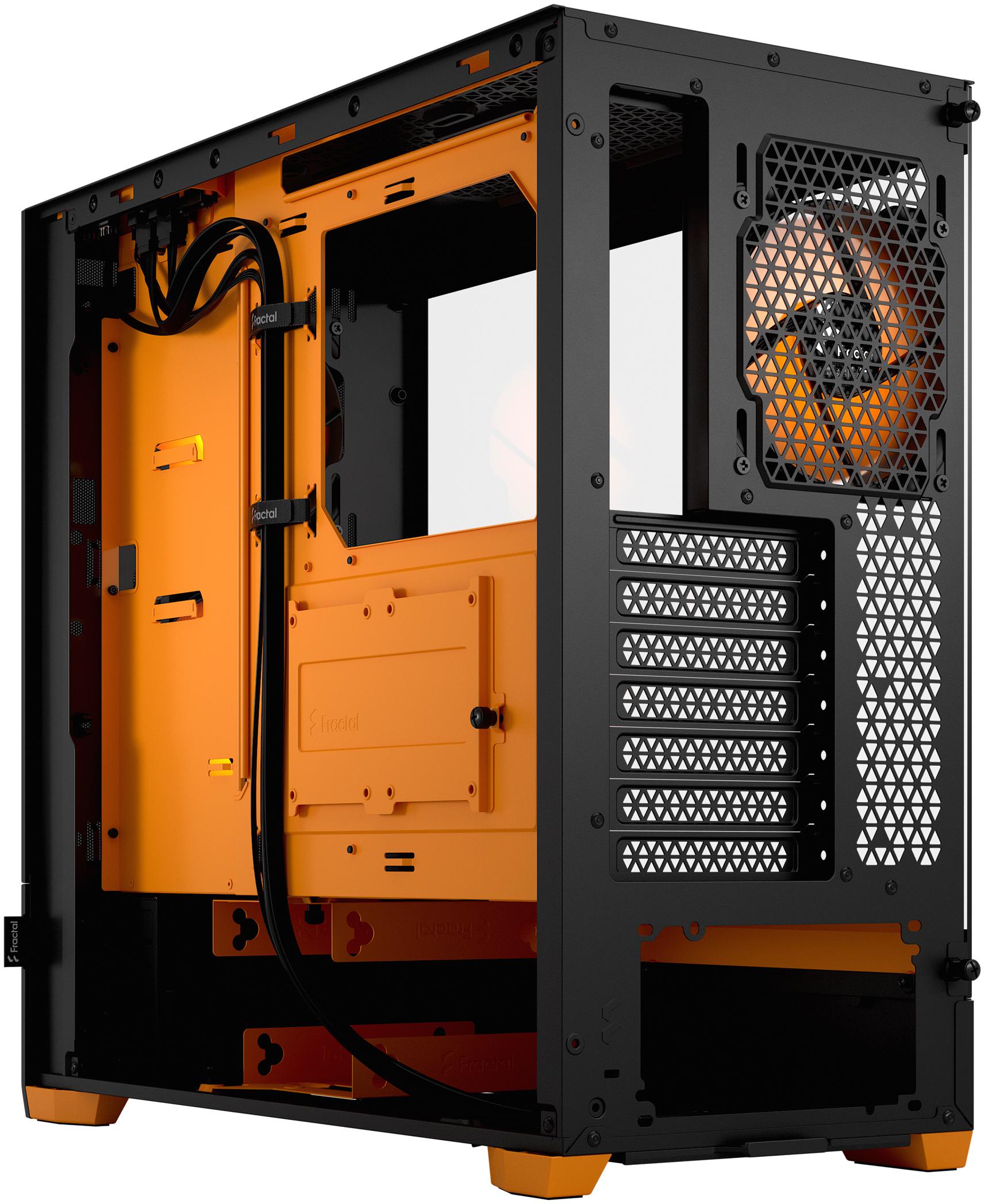 Fractal Design - Torre ATX Fractal Design Pop Air RGB Orange Core TG Clear Tint