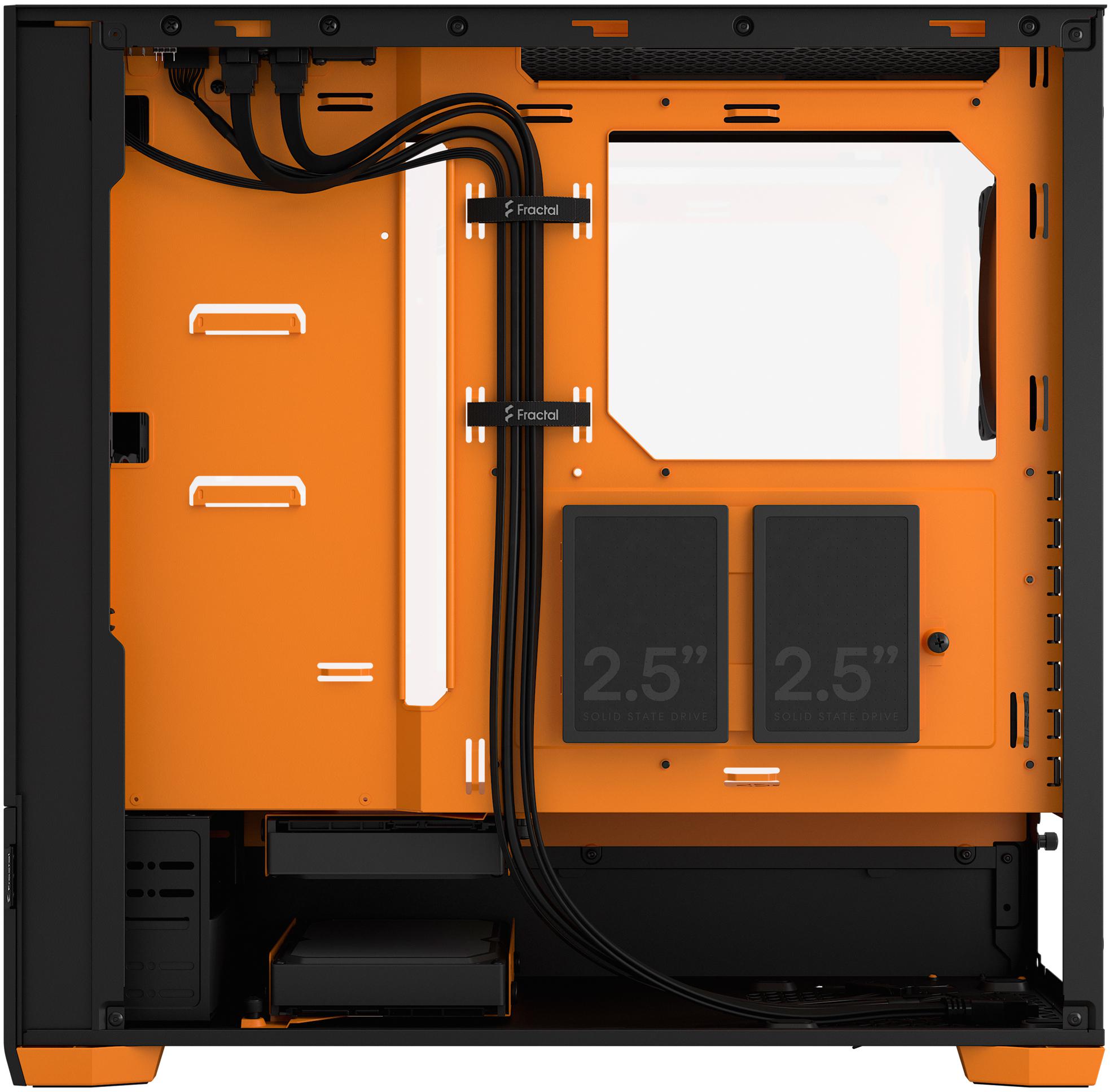 Fractal Design - Torre ATX Fractal Design Pop Air RGB Orange Core TG Clear Tint