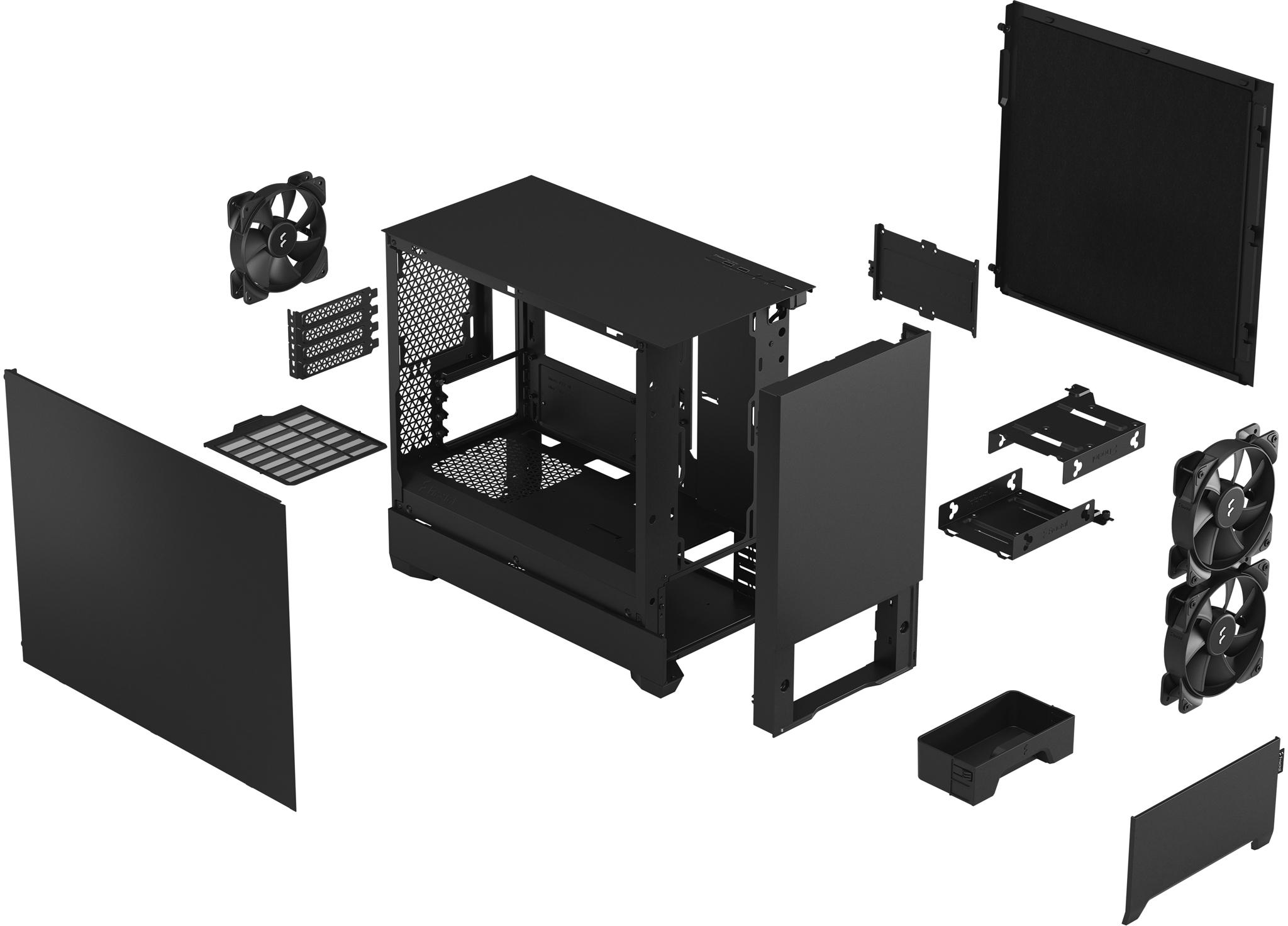 Fractal Design - Torre Micro-ATX Fractal Design Pop Mini Silent Black Solid