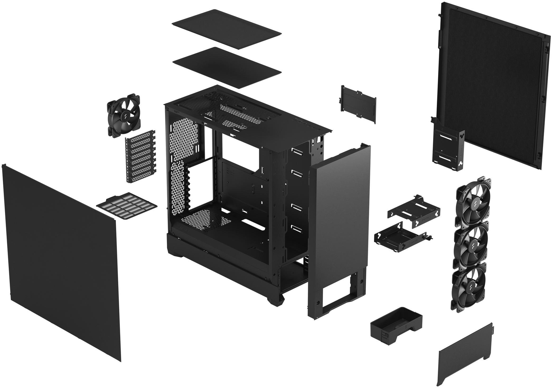 Fractal Design - Torre E-ATX Fractal Design Pop XL Silent Black Solid