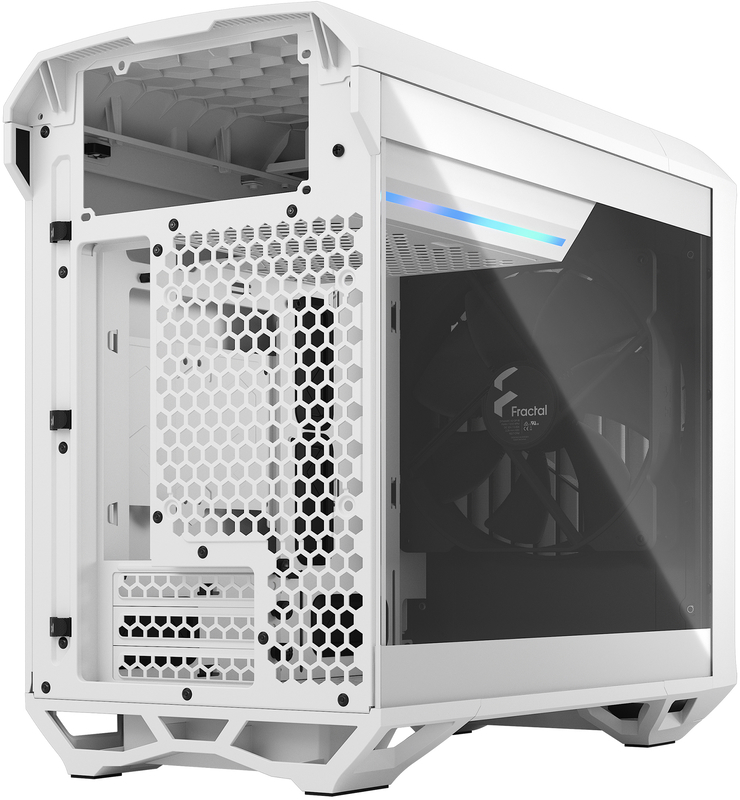 Fractal Design - Torre Mini-ITX Fractal Design Torrent Nano Blanco Templado Clear Tint