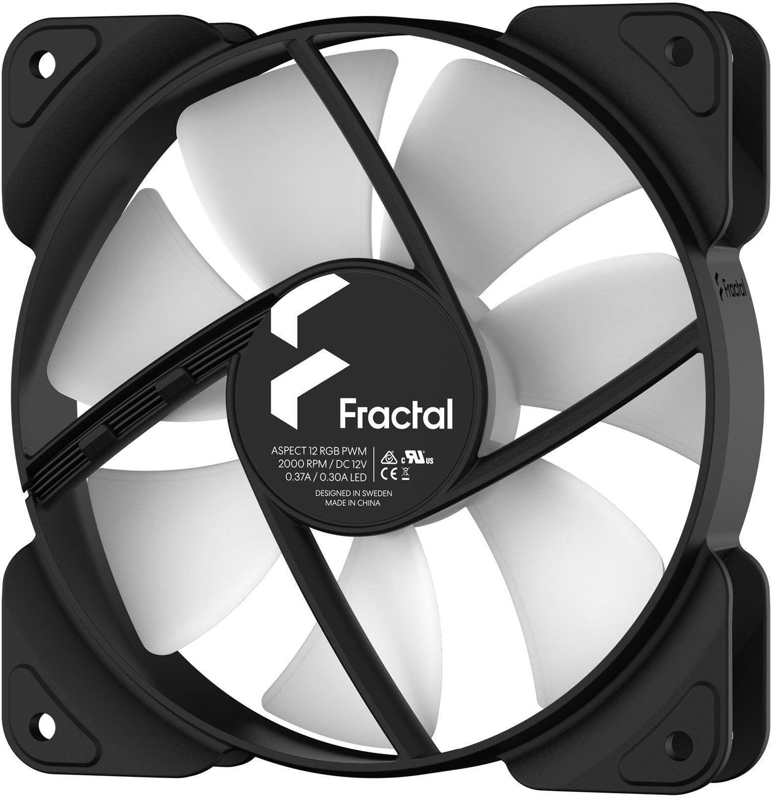 Fractal Design - Ventilador Fractal Design Aspect 12 120mm PWM RGB Negro