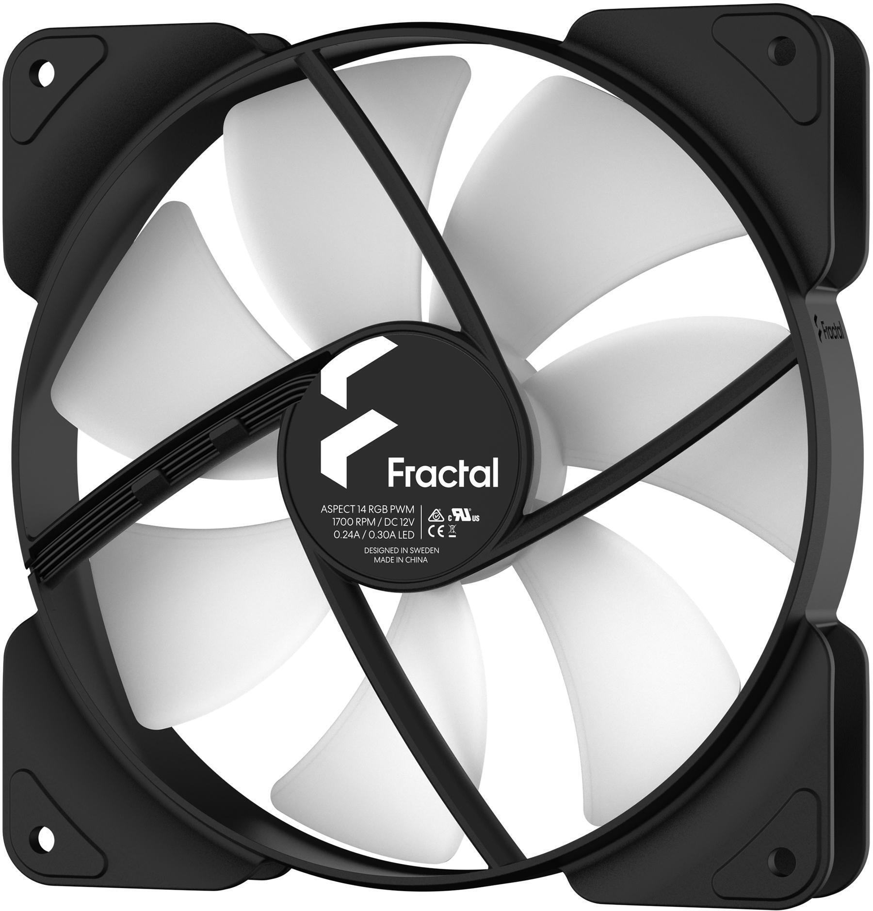 Fractal Design - Ventilador Fractal Design Aspect 14 140mm PWM RGB Negro