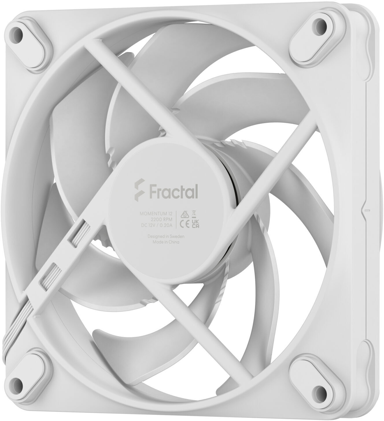 Fractal Design - Ventilador Fractal Design Momentum 12 120mm 2200RPM 4 Pinos PWM Blanco