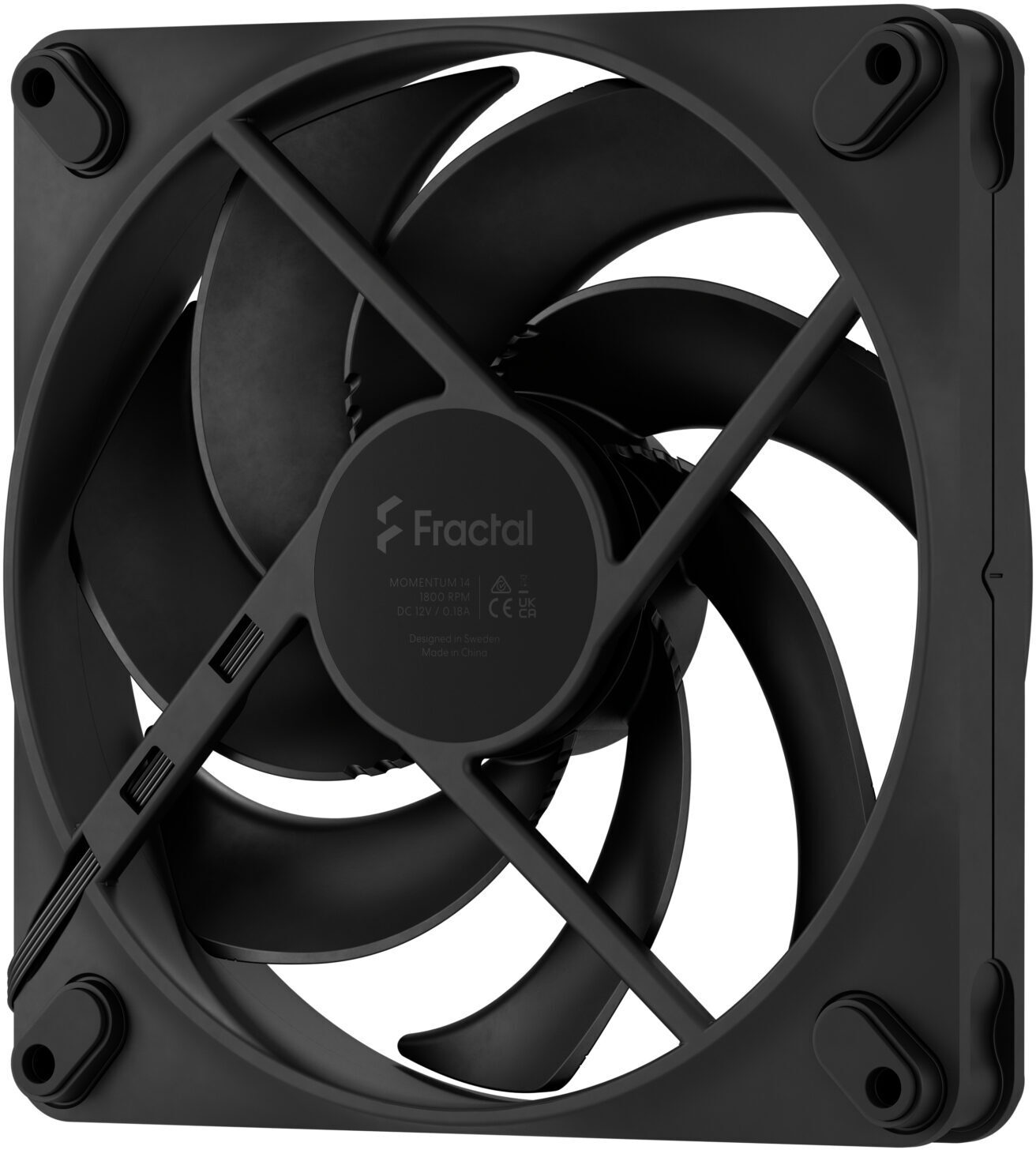 Fractal Design - Ventoinha Fractal Design Momentum 14 140mm 1800RPM 4 Pinos PWM Negro