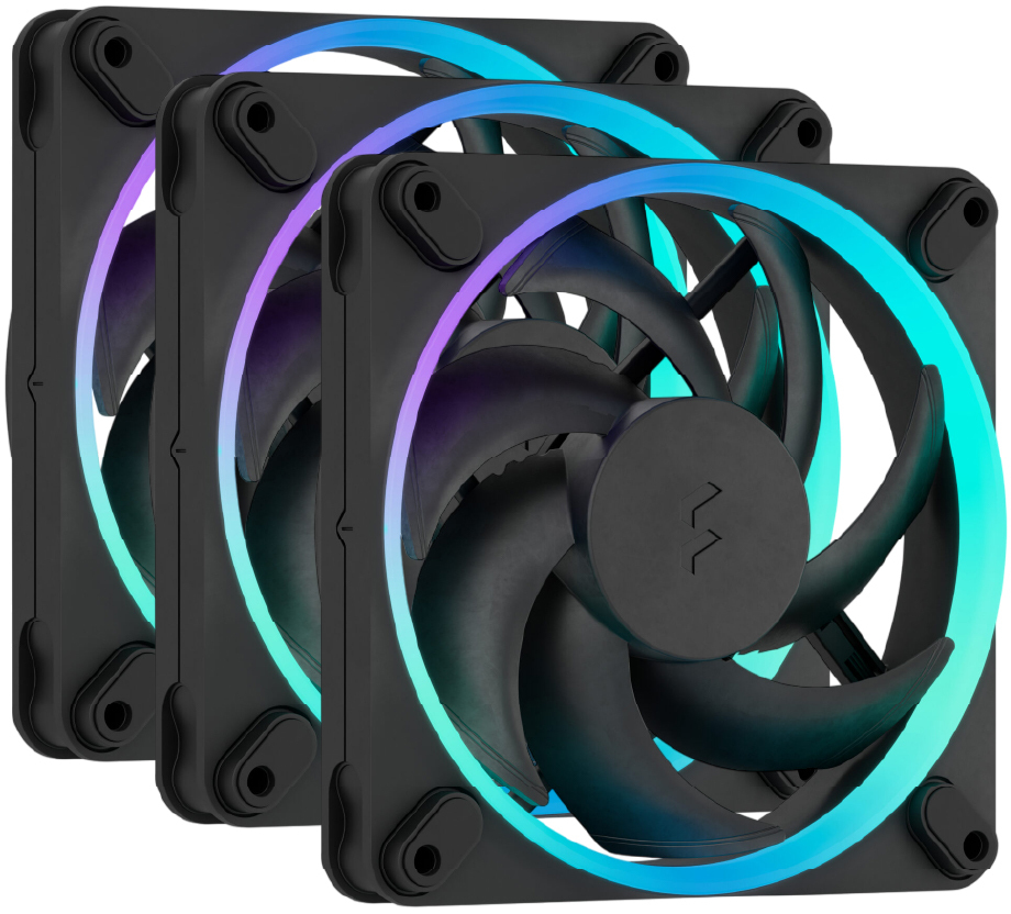 Ventilador Fractal Design Momentum 12 120mm 2200RPM 8 Pinos RGB Negro (3 Pack)