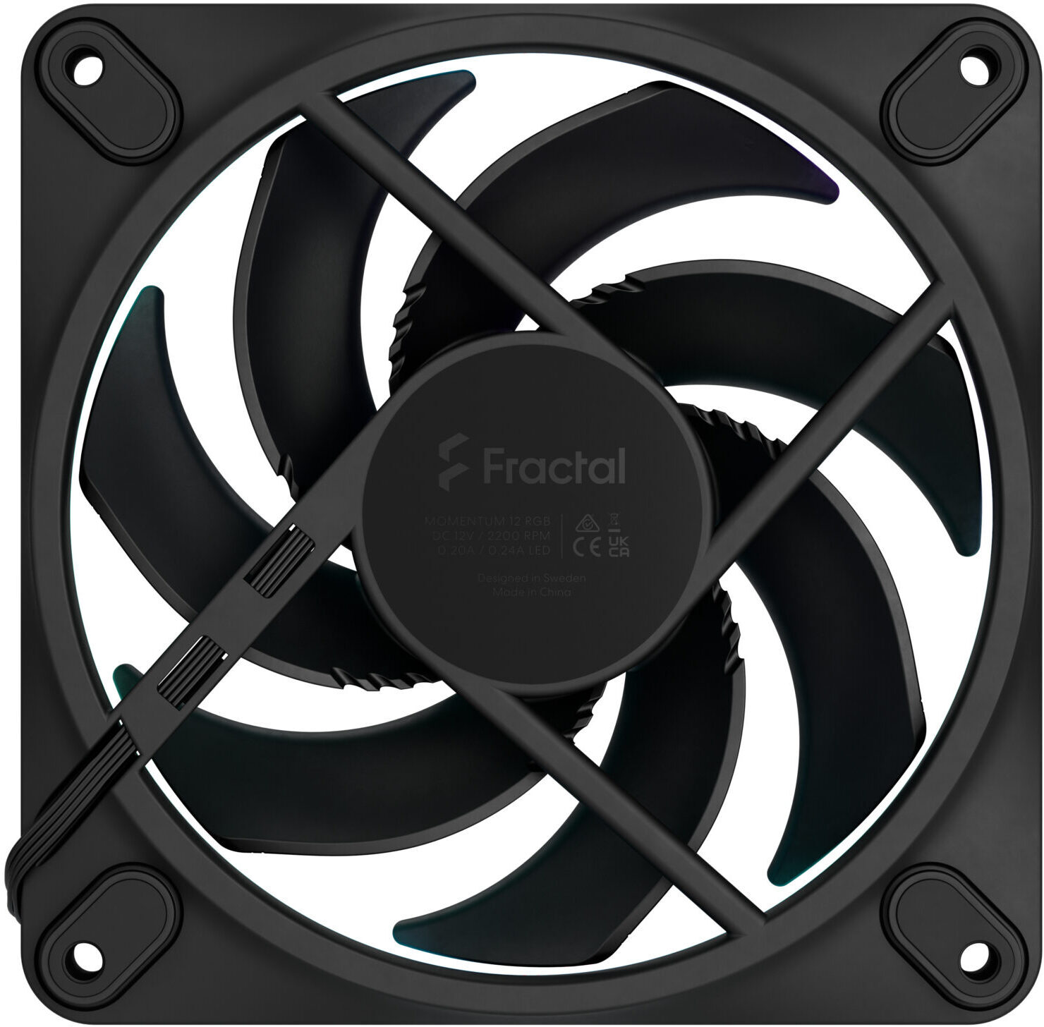 Fractal Design - Ventilador Fractal Design Momentum 14 140mm 1800RPM 8 Pinos RGB Negro (3 Pack)
