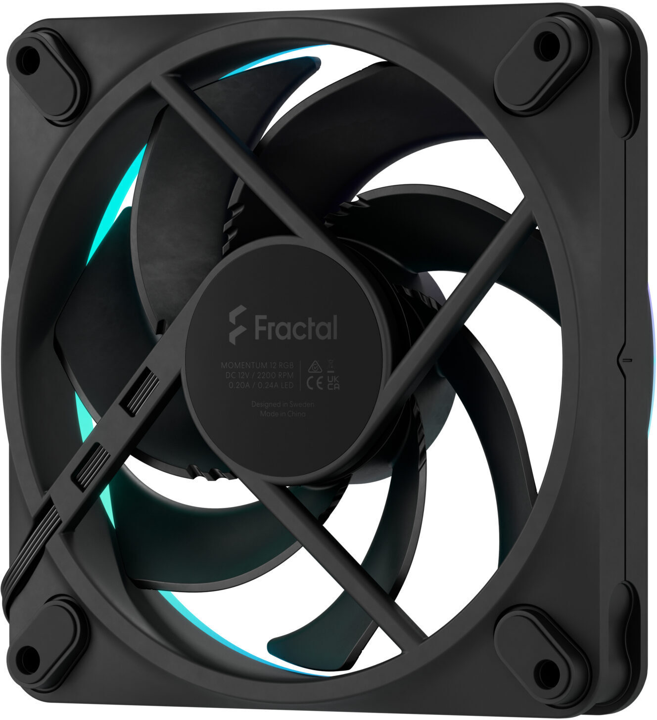 Fractal Design - Ventilador Fractal Design Momentum 14 140mm 1800RPM 8 Pinos RGB Negro (3 Pack)