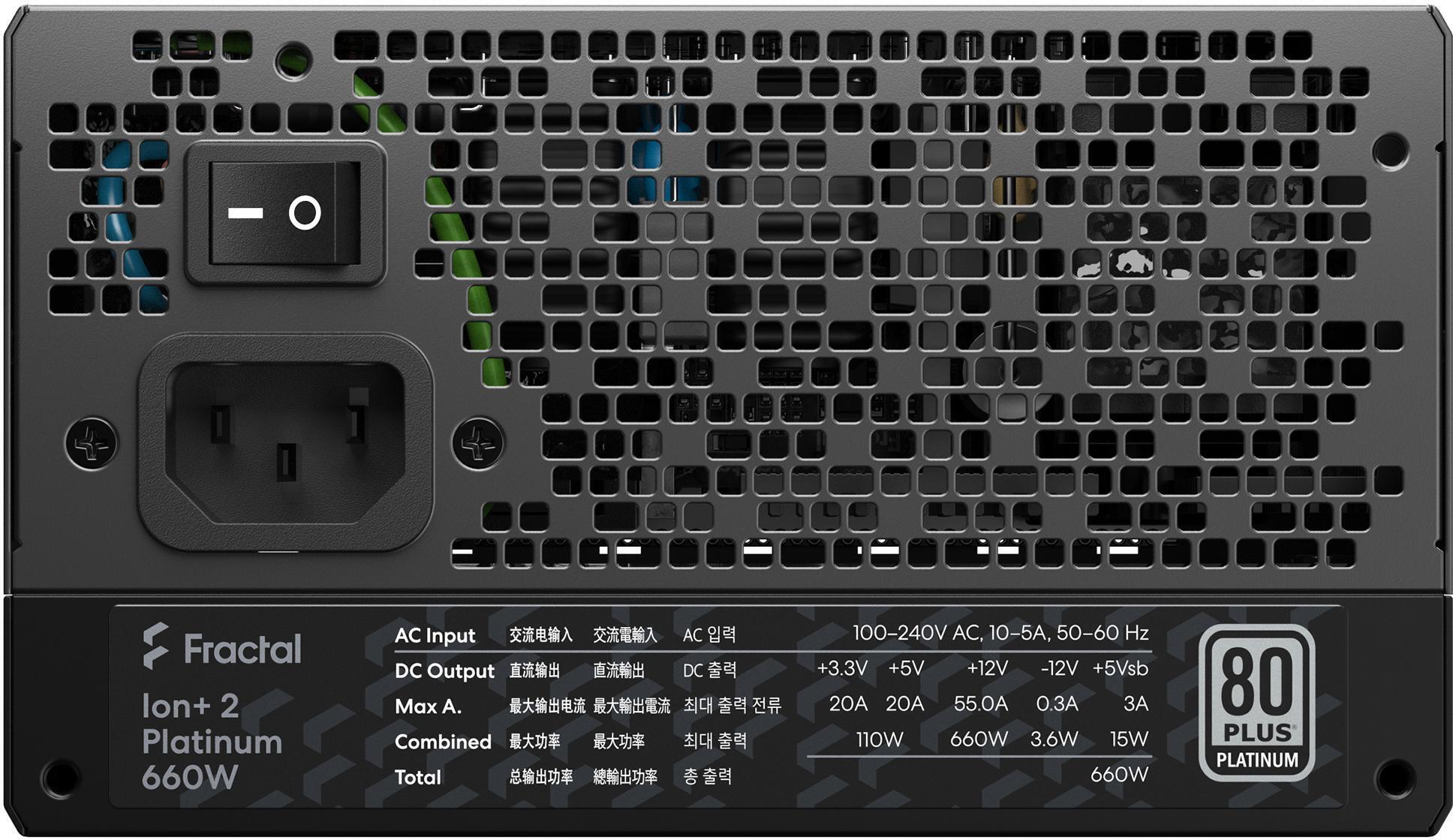 Fractal Design - Fuente Alimentación Fractal Design Ion+ 2 660W 80+ Platinum Full Modular