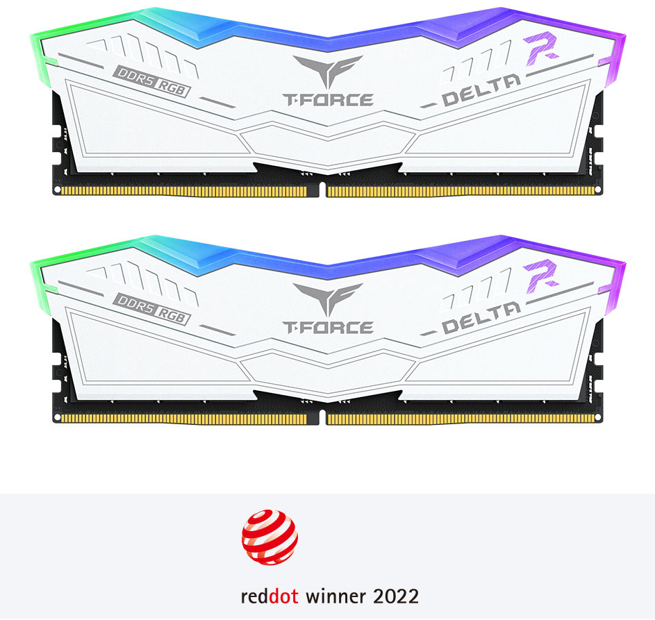 Team Group - Team Group Kit 64GB (2 x 32GB) DDR5 6000MHz Delta RGB Blanco CL30