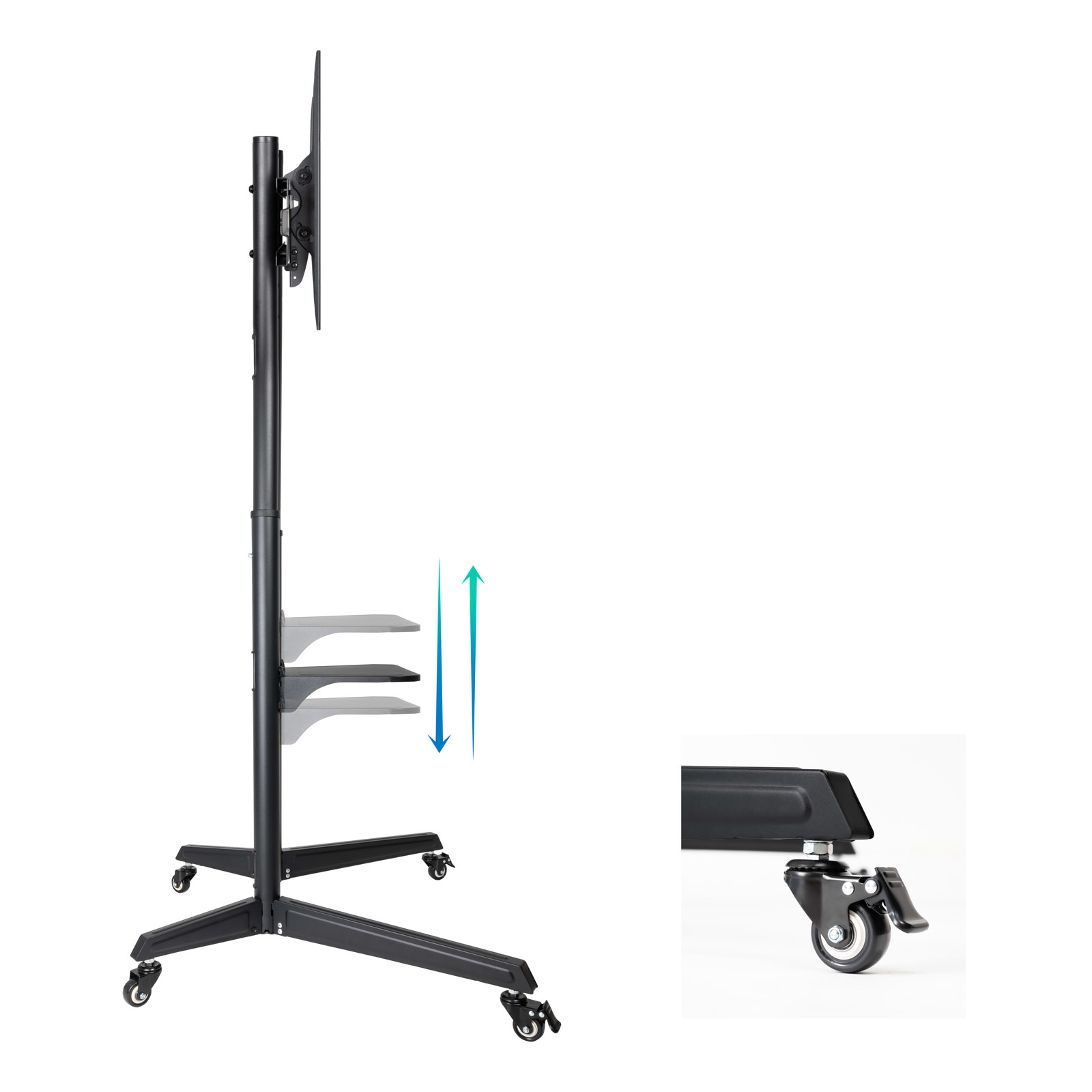 Tooq - Soporte Móvil Tooq RAMSÉS 37" a 70" Max 50Kg Negro