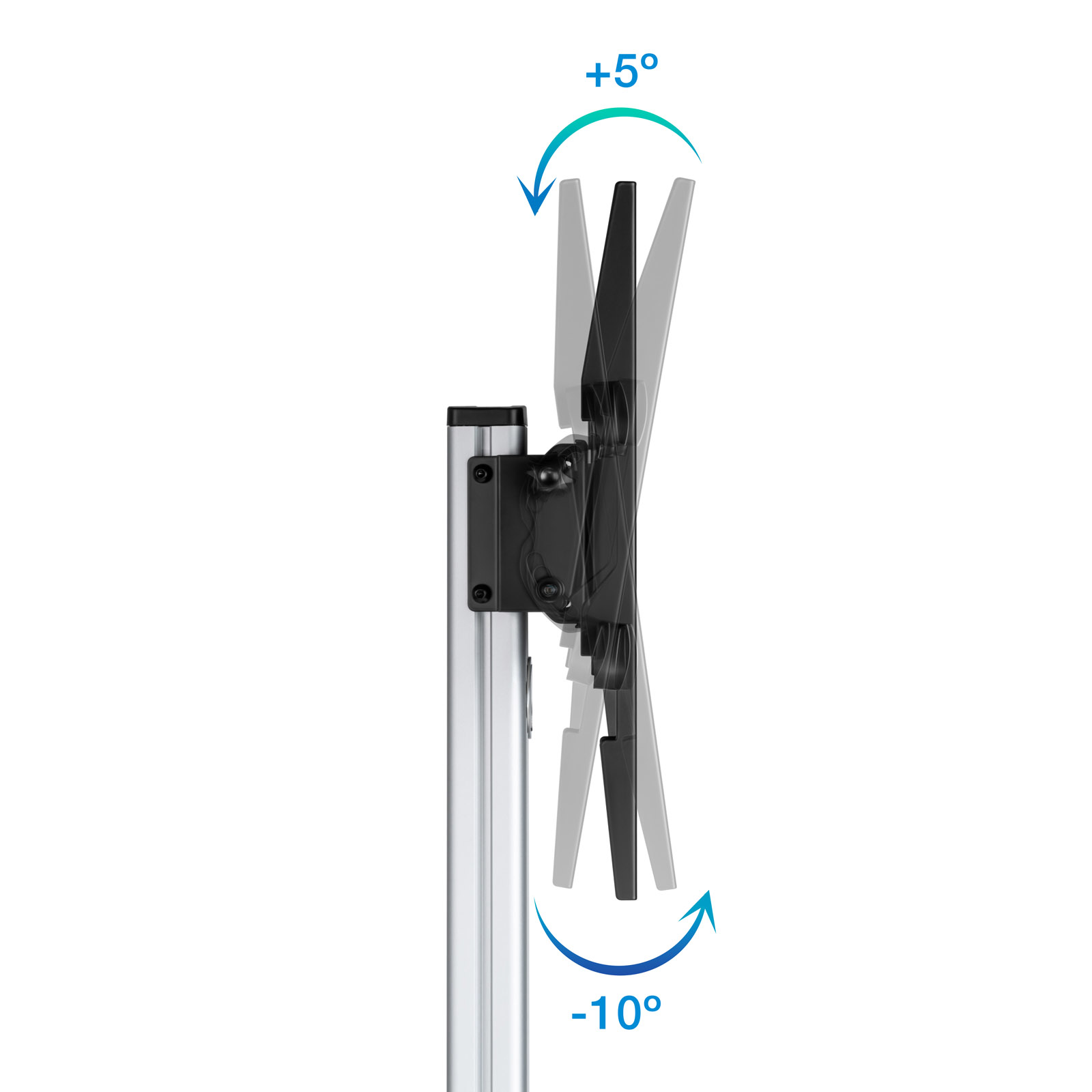 Tooq - Soporte Móvil Tooq HERA 37" a 86" Max 50Kg Aluminio