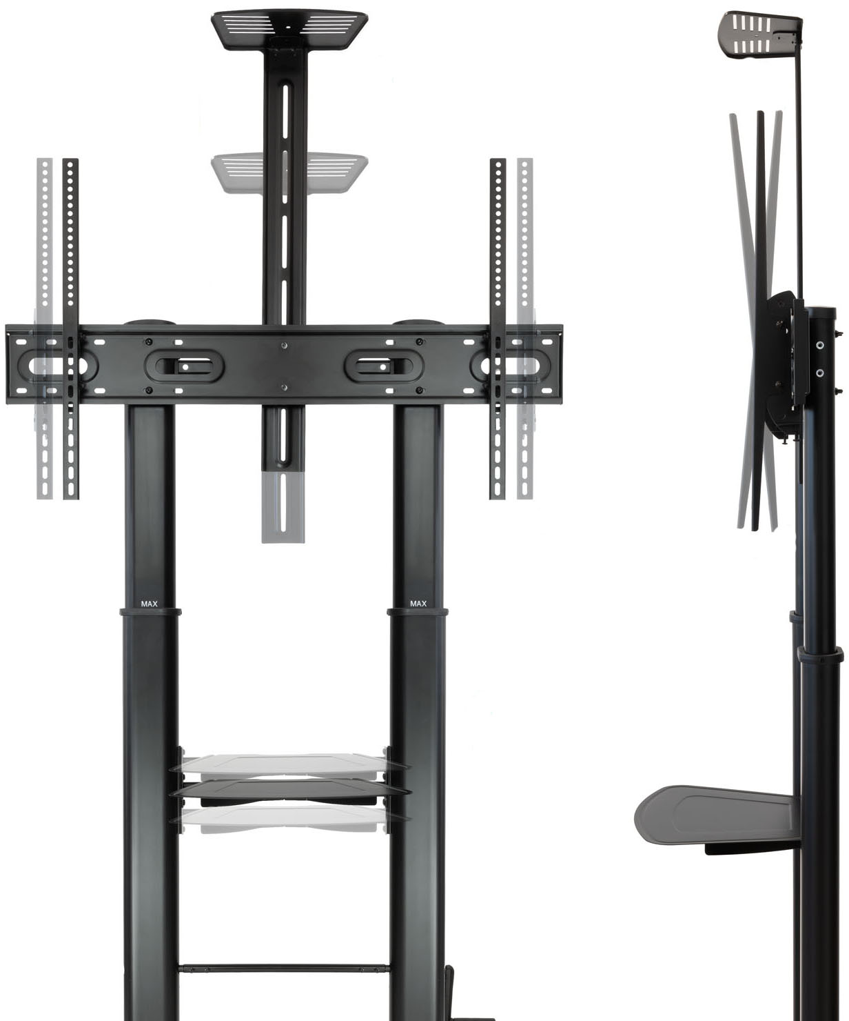 Tooq - Soporte Móvel Tooq ZEUS 60" a 100" Máx. 100Kg Negro