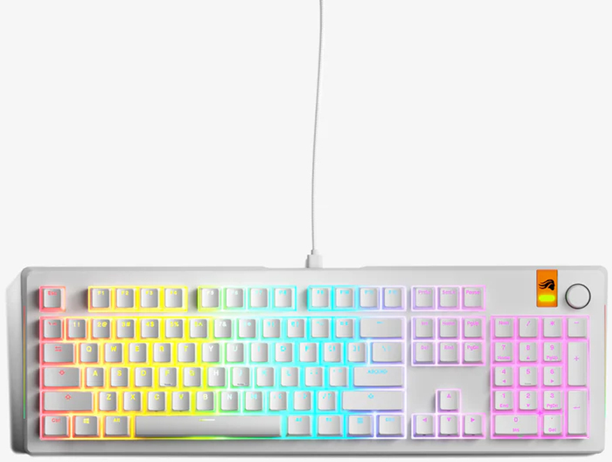 Glorious - Teclado Mecânico Glorious GMMK 3 HE 100% Branco - Fox HE Switch (US)