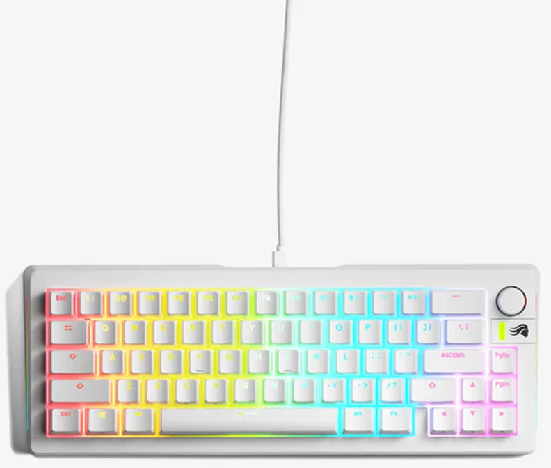 Teclado Mecânico Glorious GMMK 3 65% Branco - Fox Switch (US)