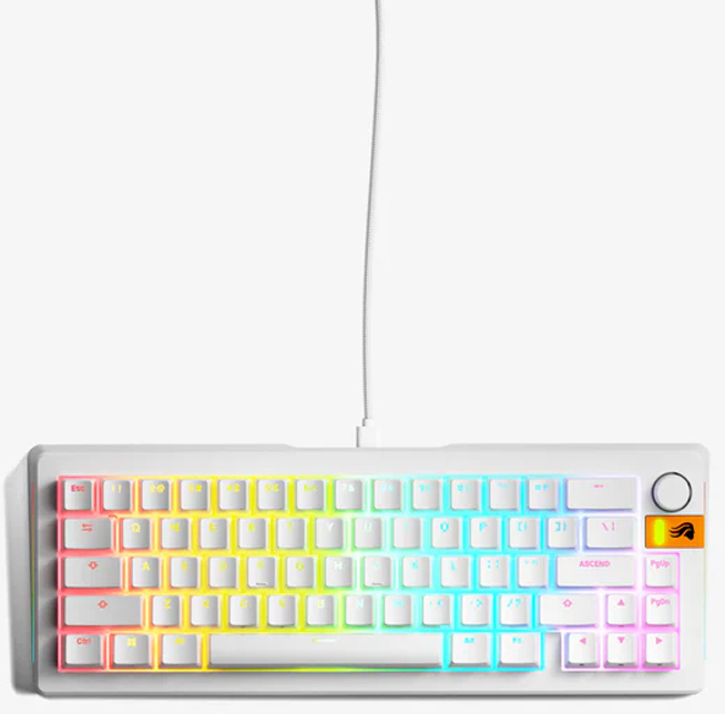 Teclado Mecânico Glorious GMMK 3 HE 65% Branco - Fox HE Switch (US)